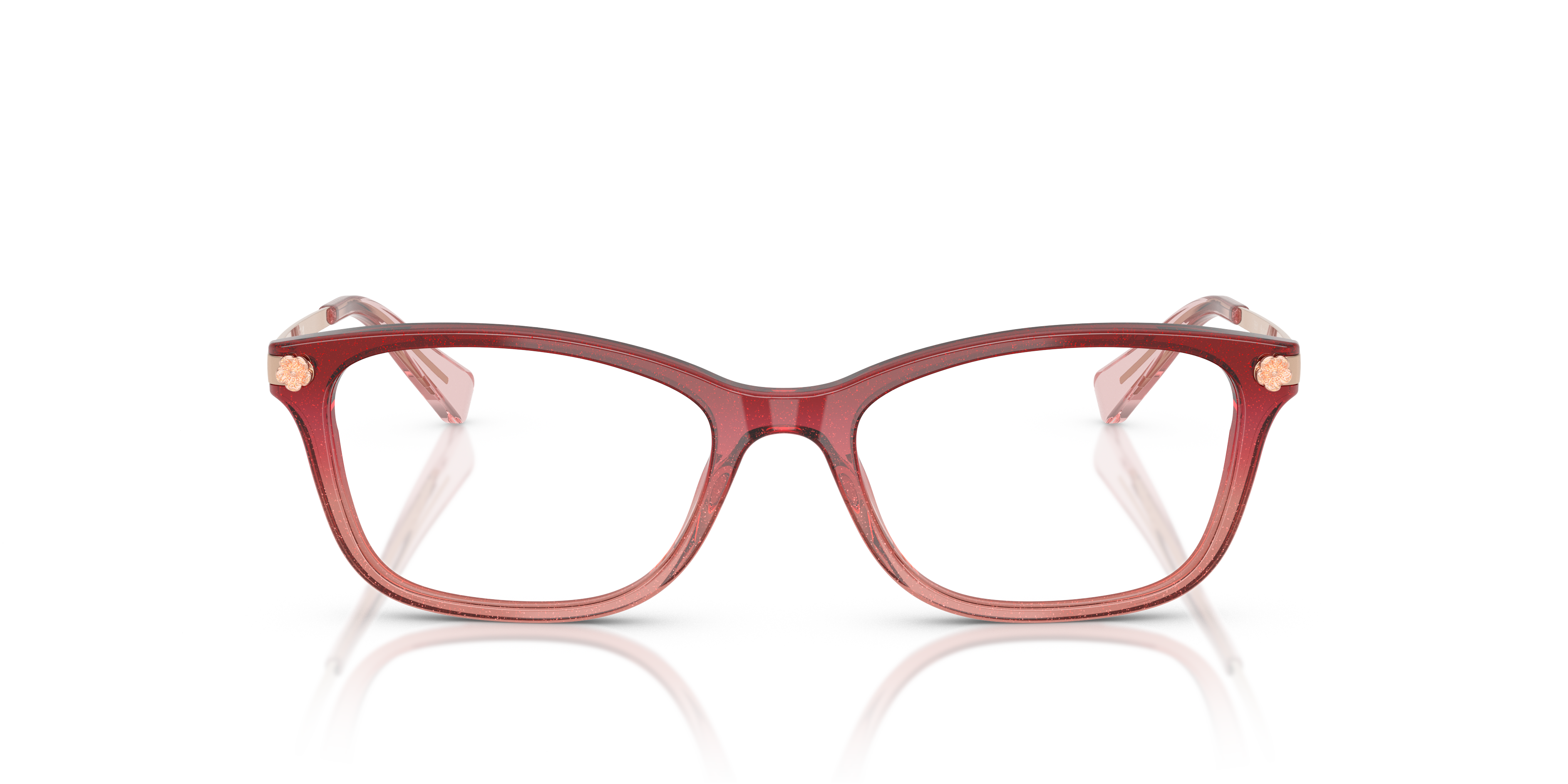 Coach HC6142 Burgundy Pink Glitter Gradient, Size: M