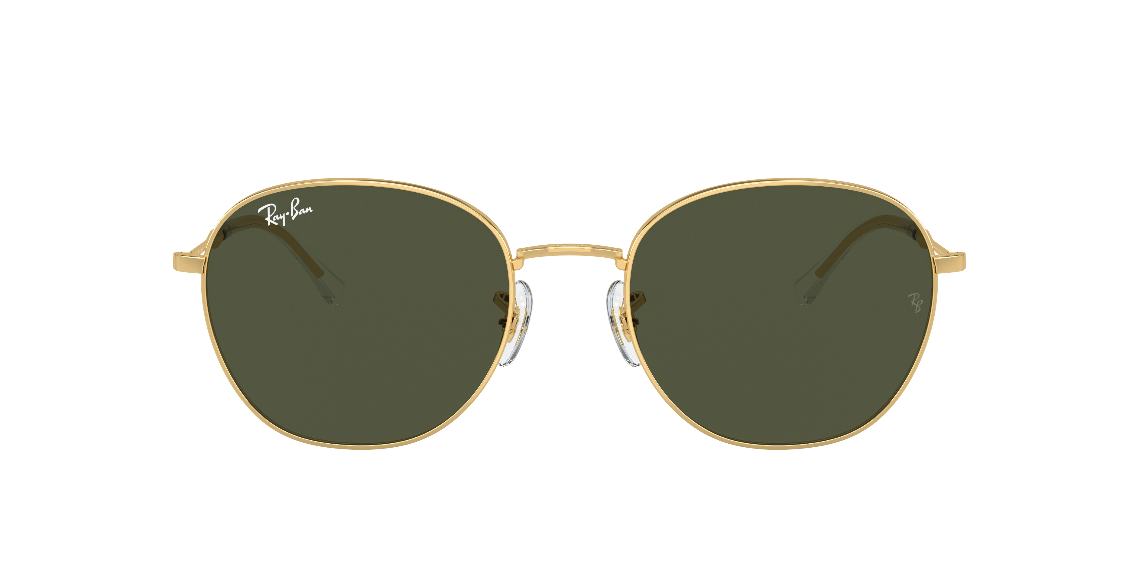 Ray-Ban RB 3565JACK メガネ Ray-Ban RB3565 Jack Round Sunglasses, Gold/Blue Gradient