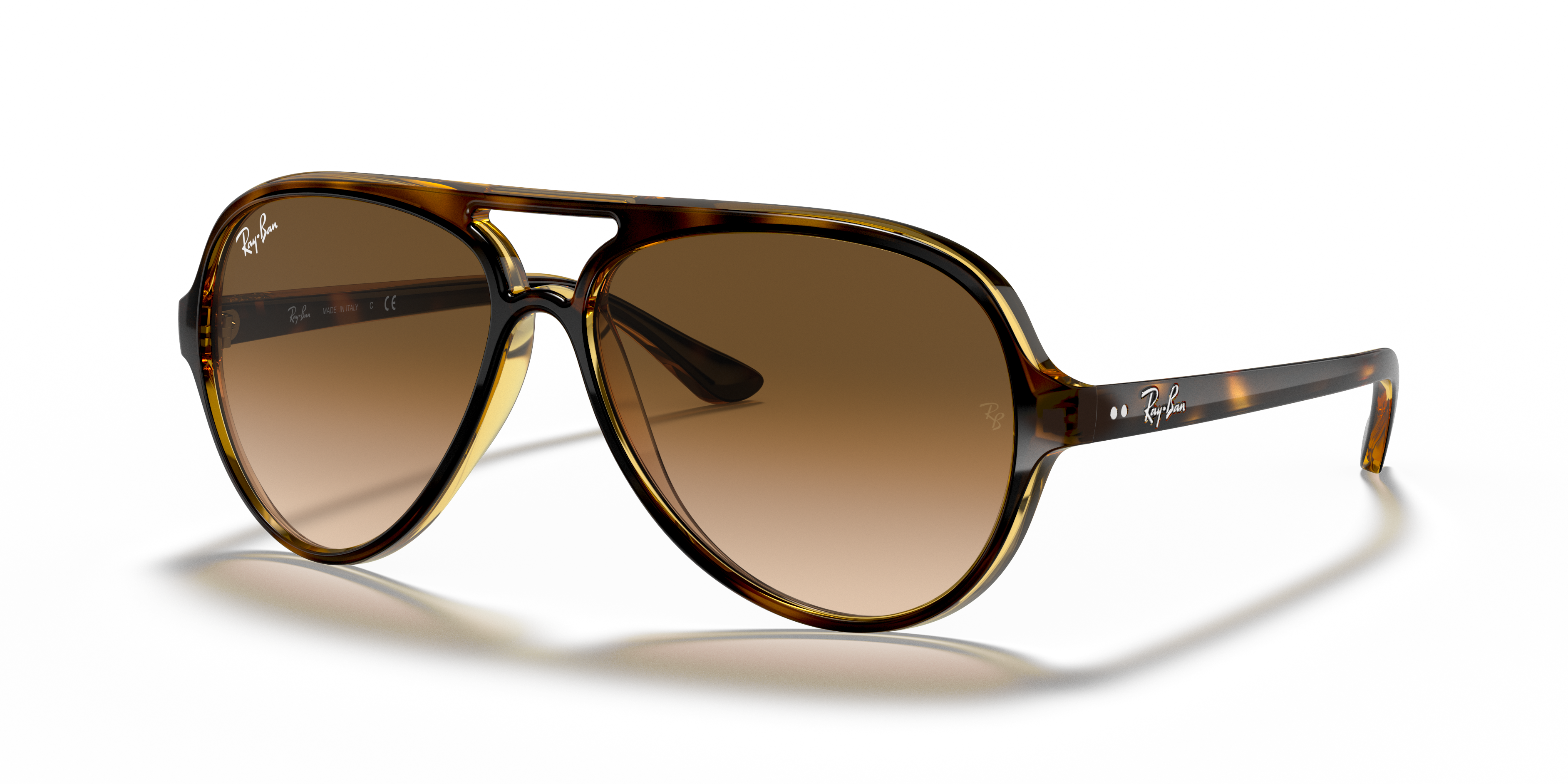 【中古】Ray-Ban CATS 5000 RB4125 べっ甲柄 サングラス Ray-Ban RB4125 CATS 5000 CLASSIC Sunglasses | Clearly