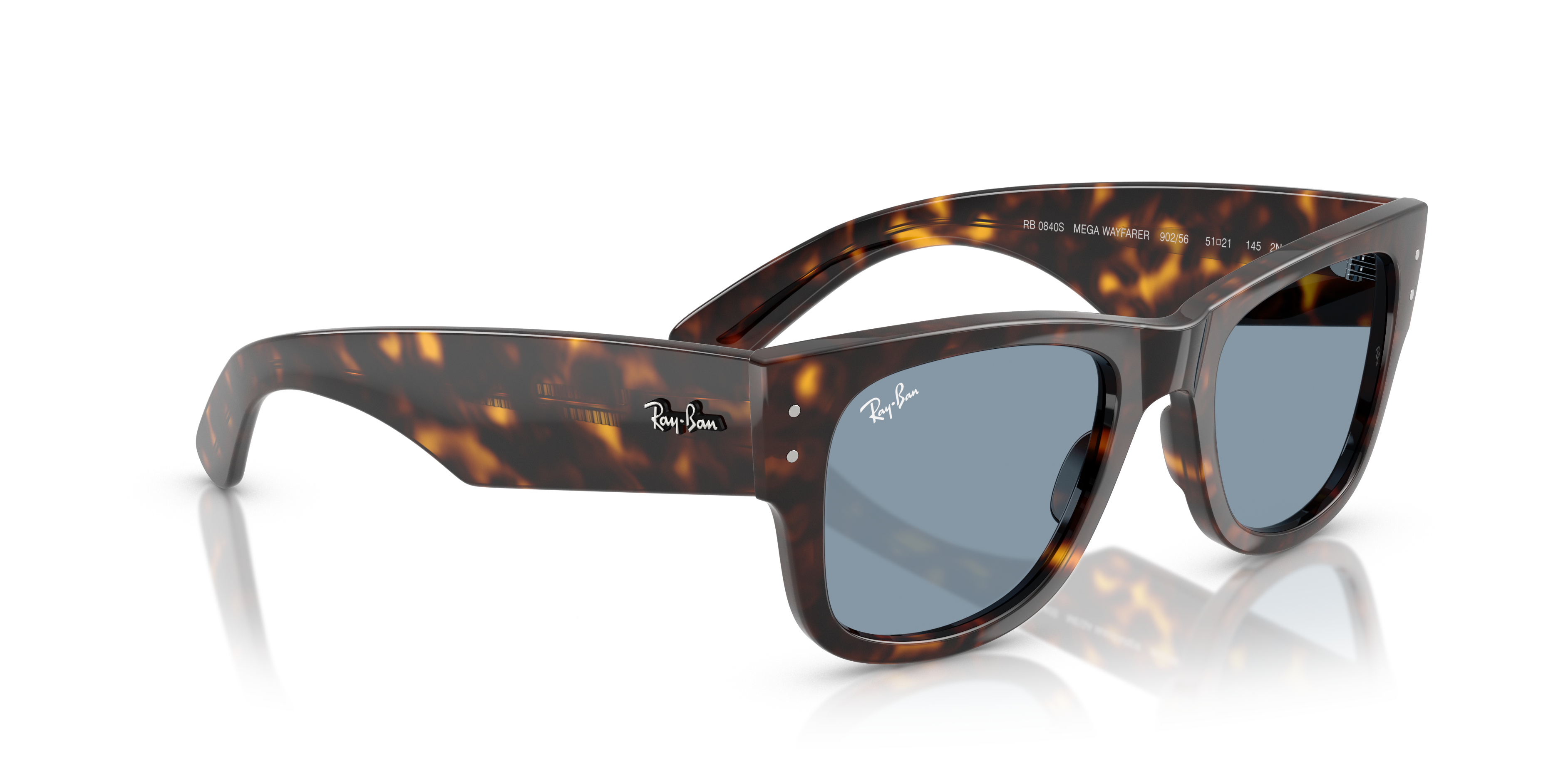 Ray-Ban RB0840S MEGA WAYFARER SUMMER CAPSULE Sunglasses | Clearly