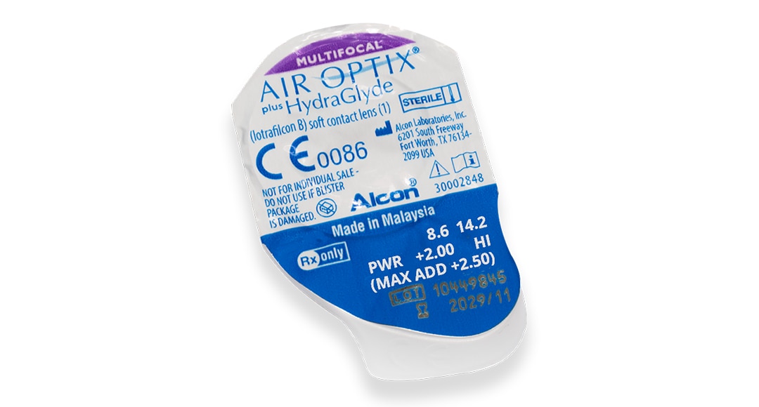 AIR OPTIX® Plus HydraGlyde® Multifocal 6 Contact Lenses | Alcon