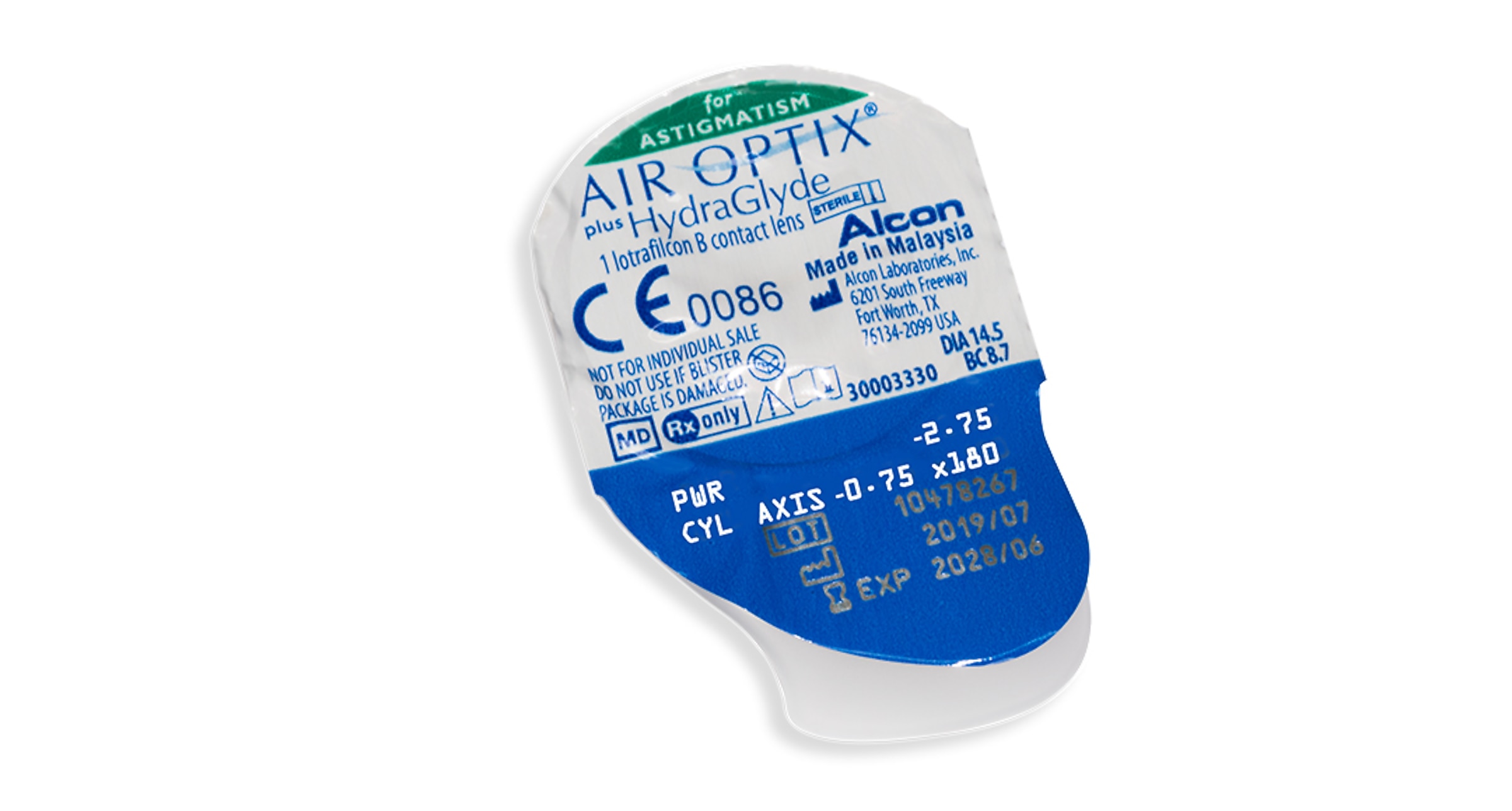 Alcon Contacts AIR OPTIX® Plus Hydraglyde® Astigmatism 3