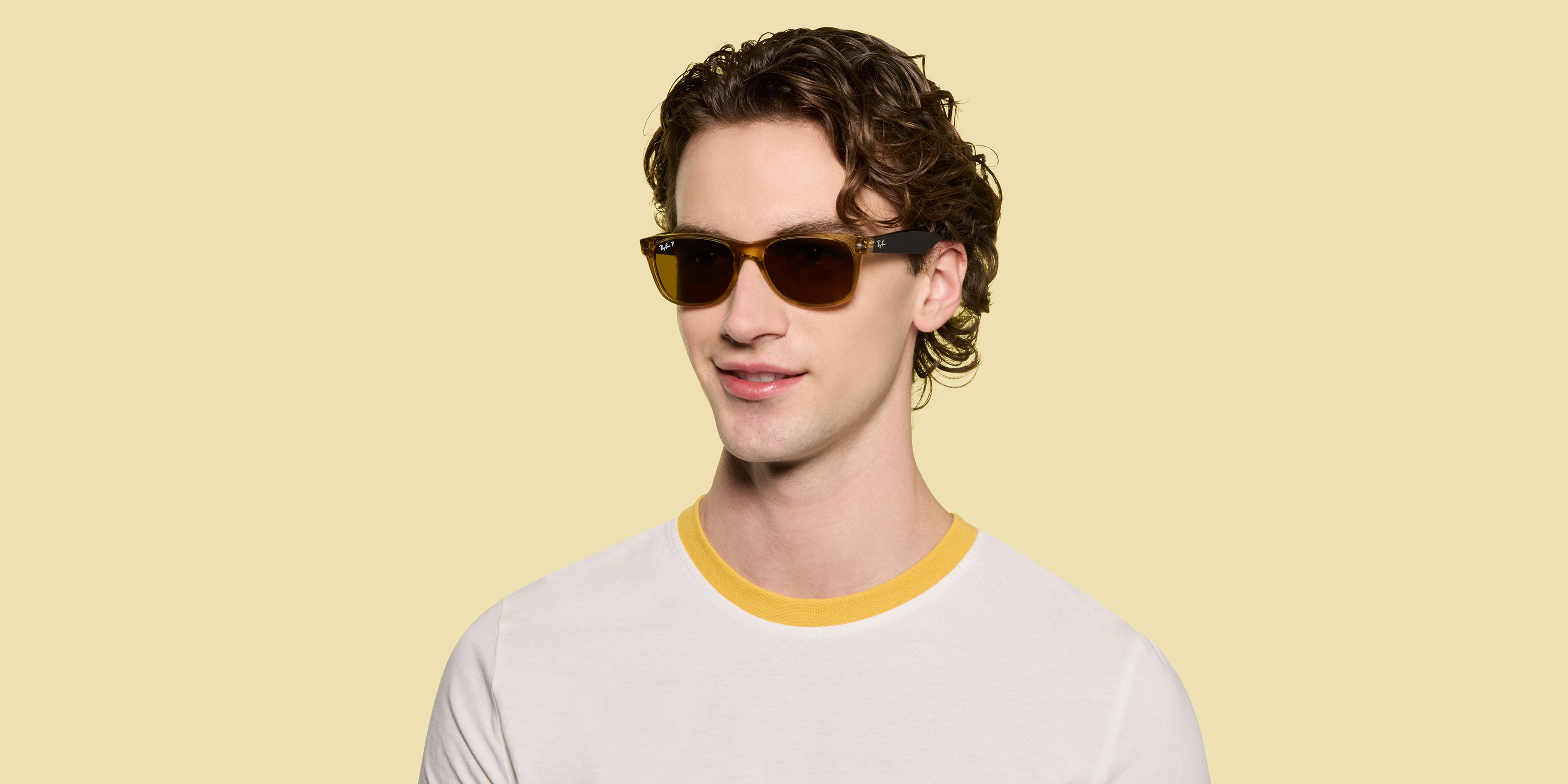 Ray-Ban RB2132 NEW WAYFARER BICOLOR Sunglasses | Clearly