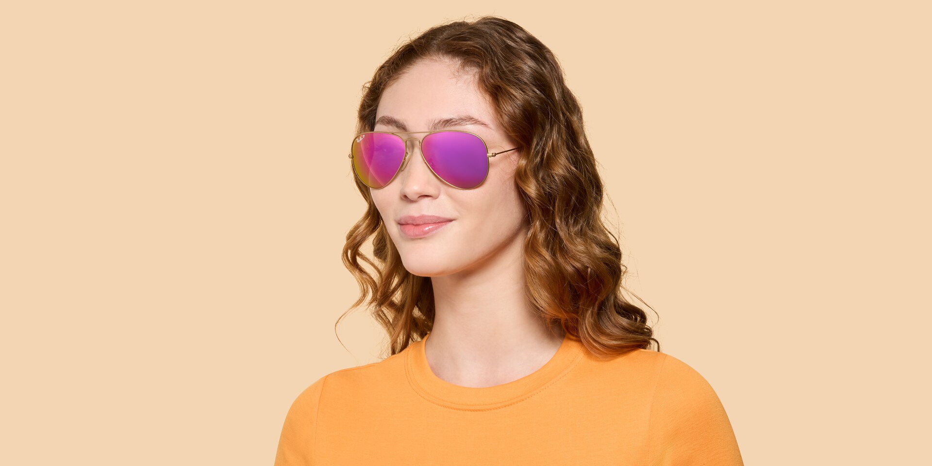 Ray-Ban RB3025 AVIATOR FLASH LENSES Sunglasses | Clearly