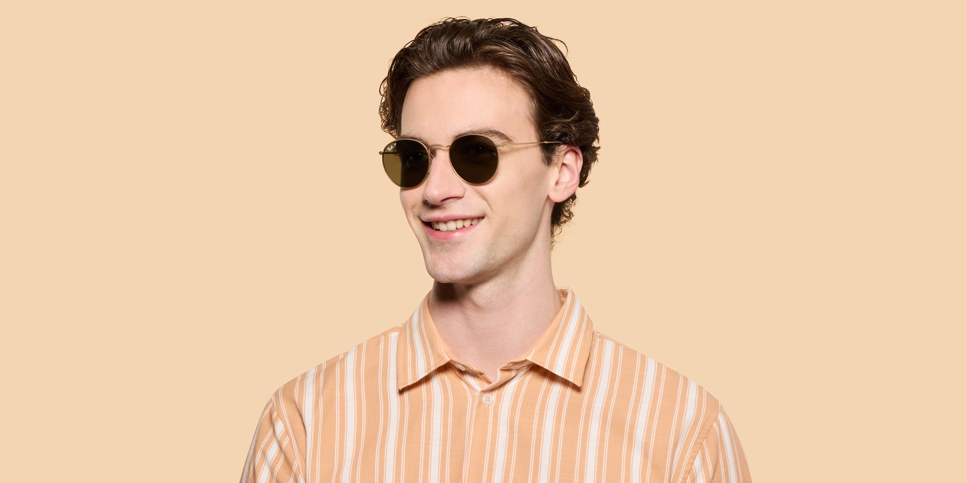 Ray-Ban RB3447 ROUND METAL Sunglasses | Clearly