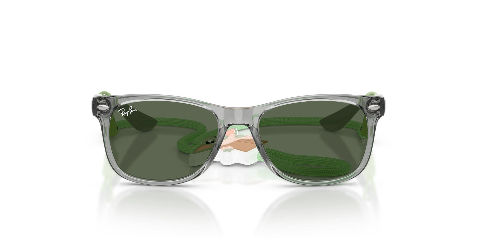Ray-Ban Ray-Ban Star Wars™ – Grogu Mini New Wayfarer Sunglasses Grey Frame Green Lenses 47-15