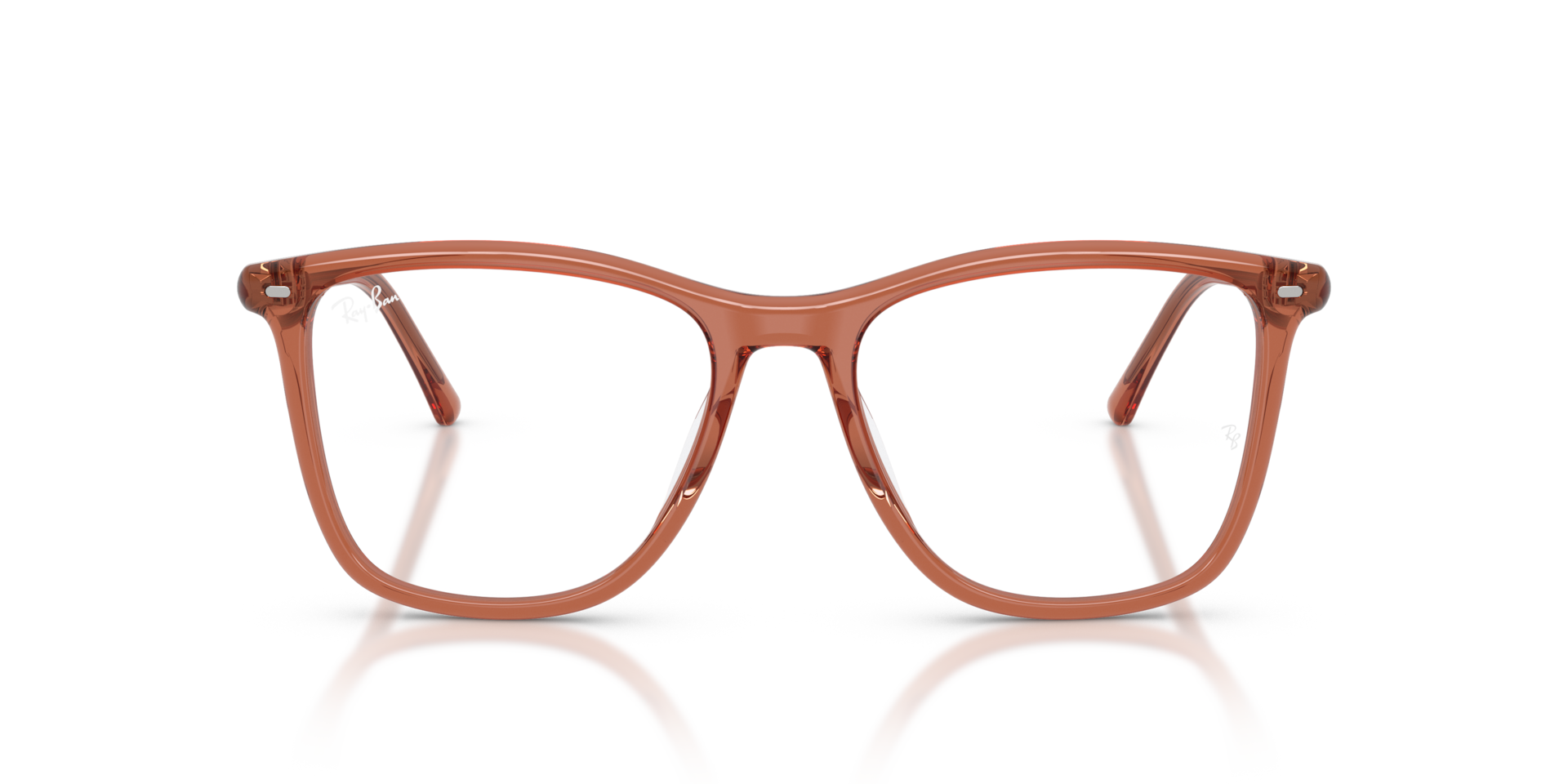 Ray-Ban Rb5455 Optics Optical Transparent Brown Frame Transparent Lenses Polarized 52-17
