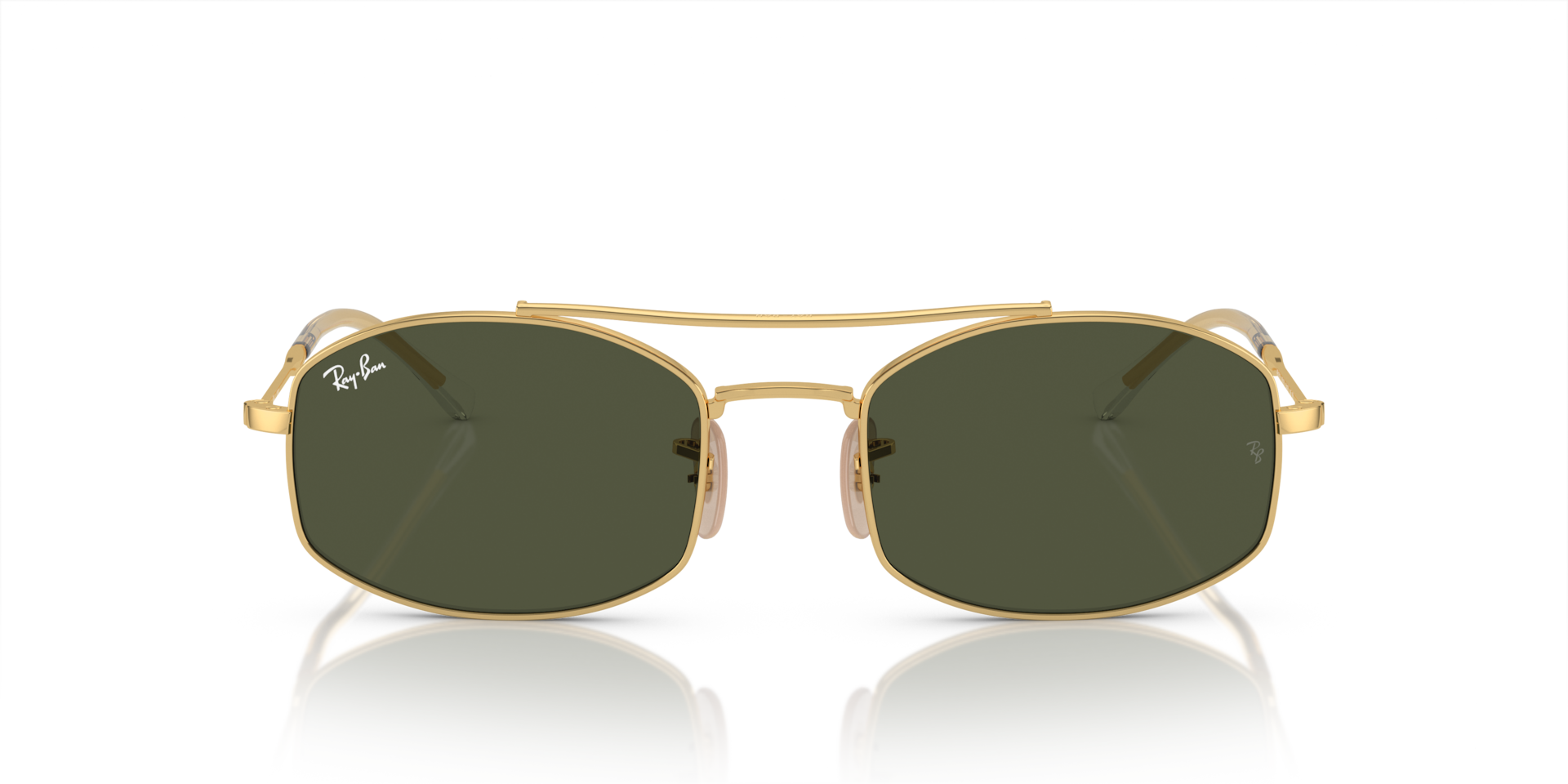 Ray-Ban Rb3719 Sunglasses Arista Gold Frame Green Lenses 54-20