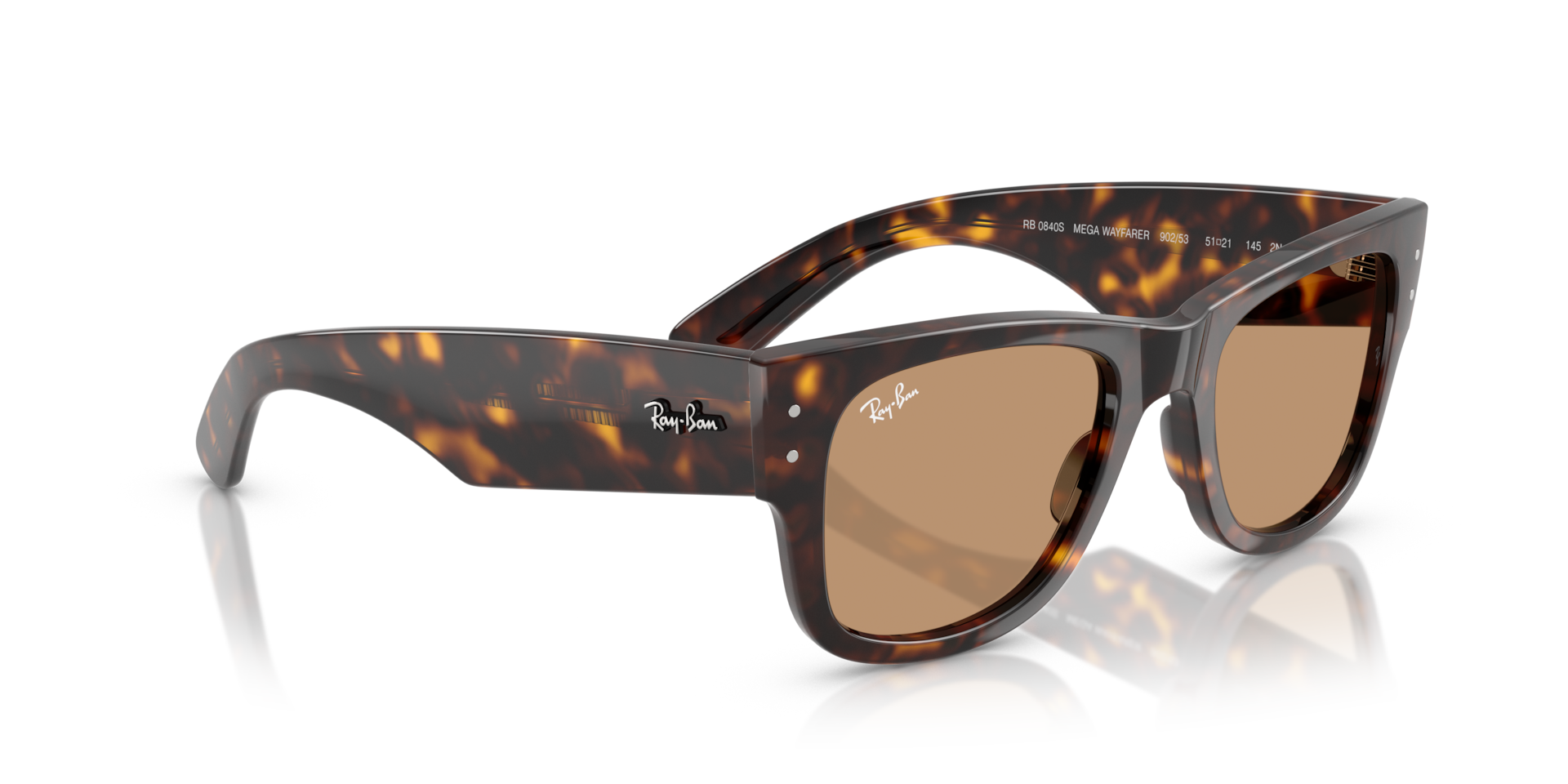 Ray-Ban RB0840S MEGA WAYFARER SUMMER CAPSULE Sunglasses | Clearly