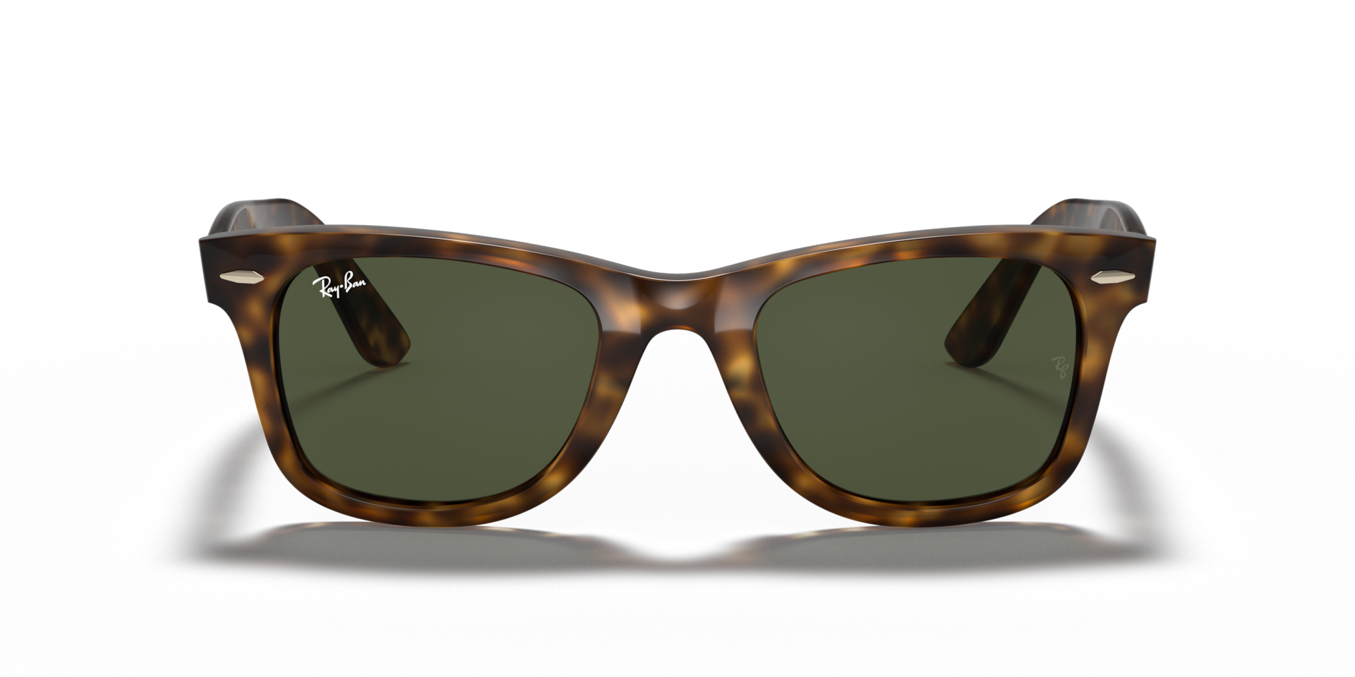 Ray-Ban Wayfarer Ease Sunglasses Light Havana Frame Green Lenses 50-22