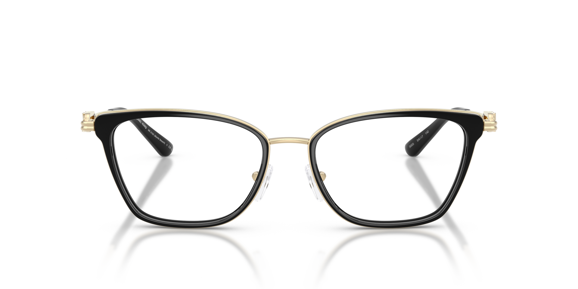 Michael Kors MK3102 MYRTLE BEACH Women's Glasses, Black, Size 49