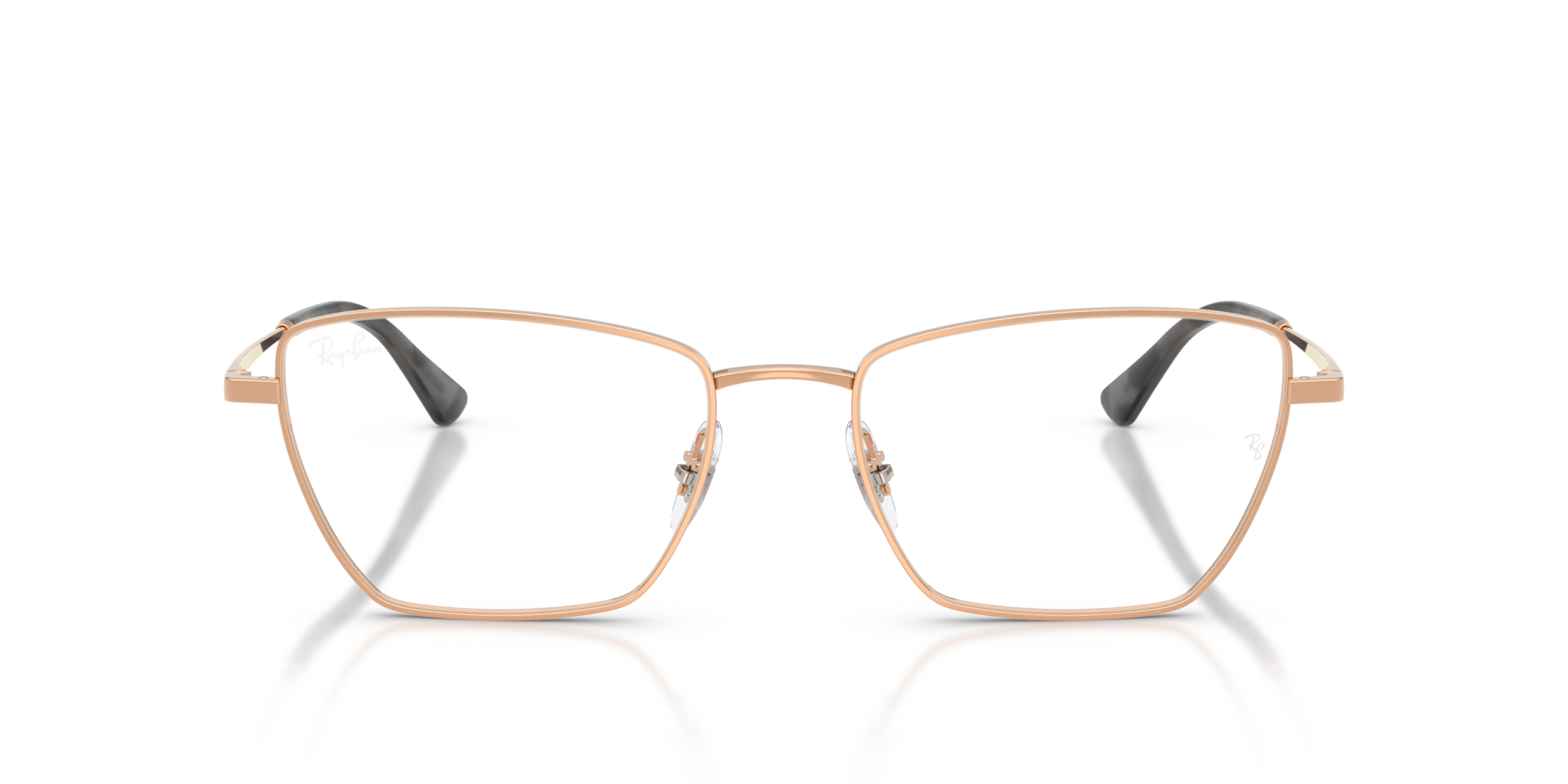 Ray-Ban Drea Optics Bio-based Optical Rosegold Frame Clear Lenses Polarized 53-18