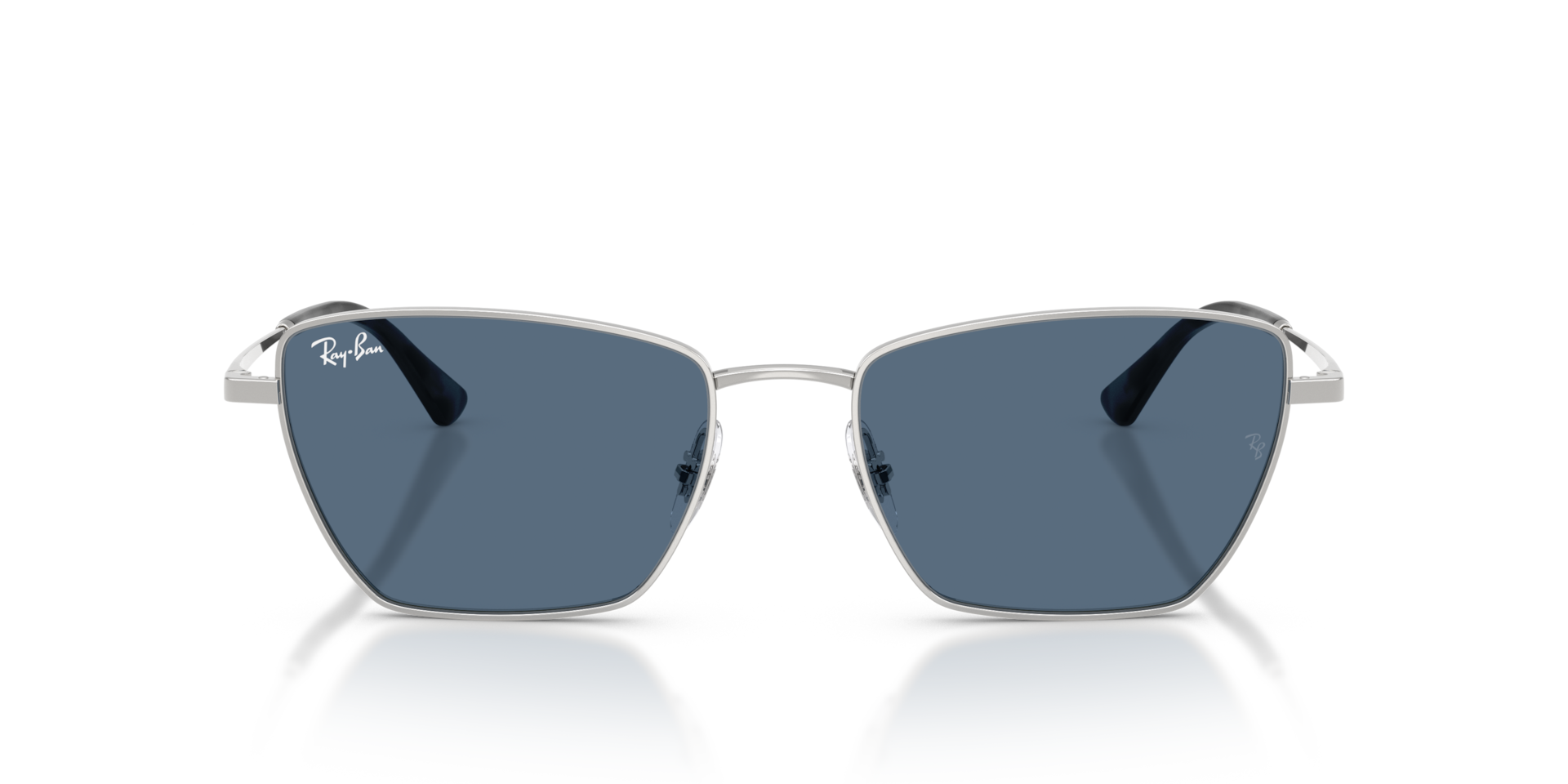 Ray-Ban Drea Bio-based Sunglasses Silver Frame Blue Lenses 53-18