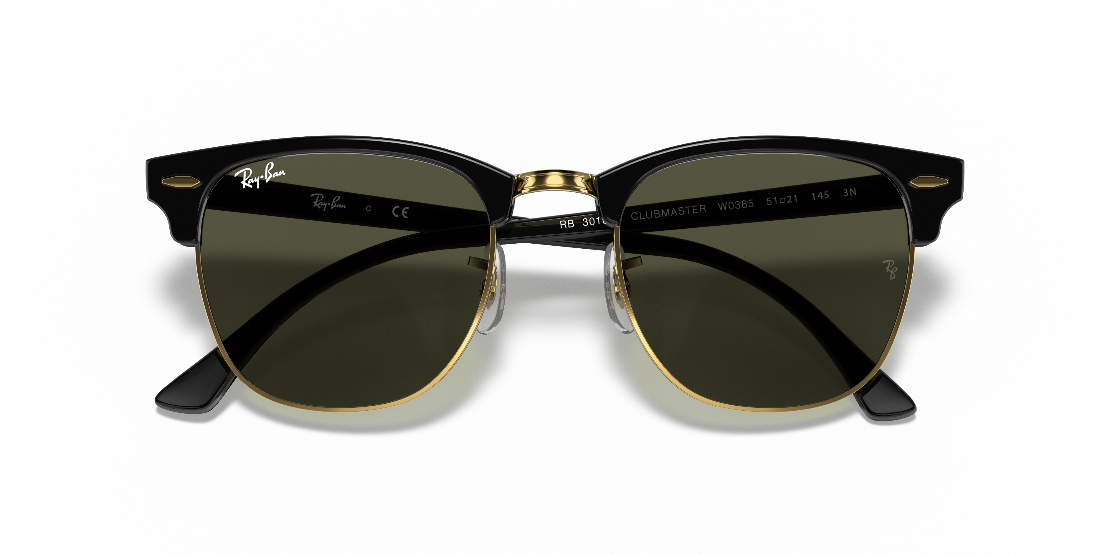 Ray-Ban RB3016F CLUBMASTER CLASSIC Sunglasses | Clearly