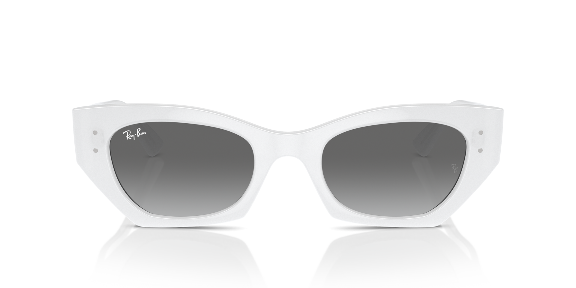 Ray-Ban Zena Bio-based Sunglasses White Snow Frame Solid Color Lenses 52-22