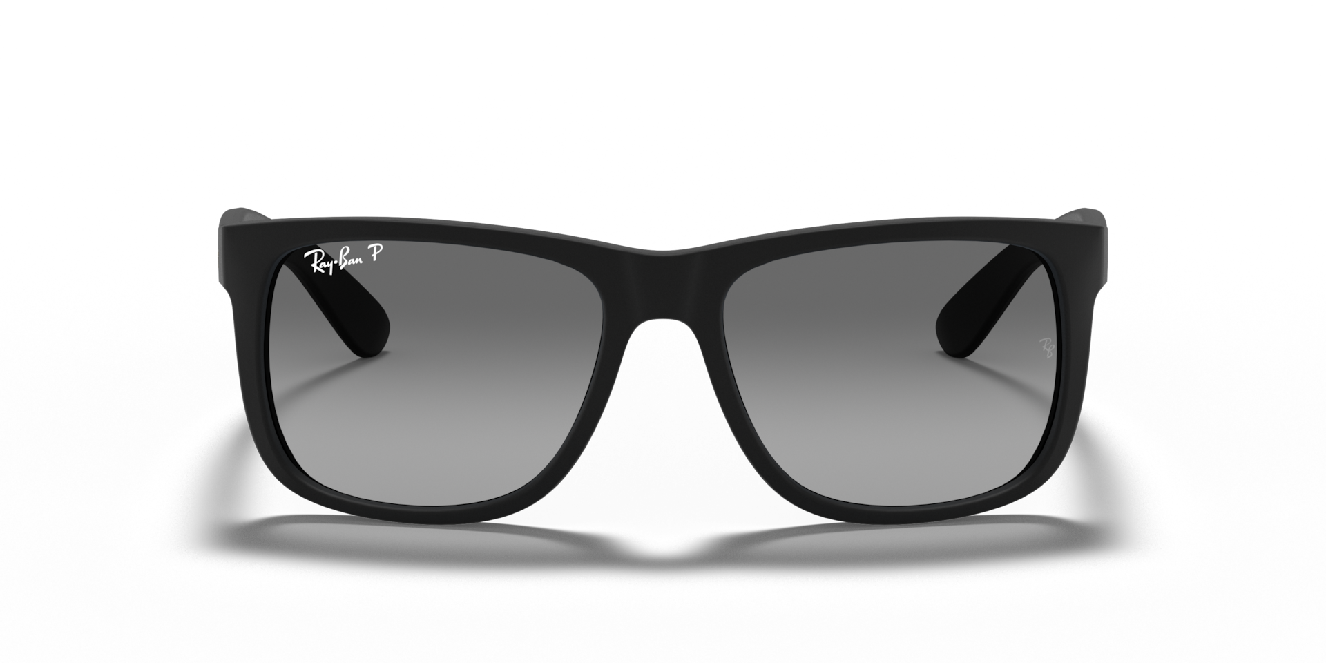 Ray-Ban Justin Classic Sunglasses Black Frame Grey Lenses Polarized 54-16