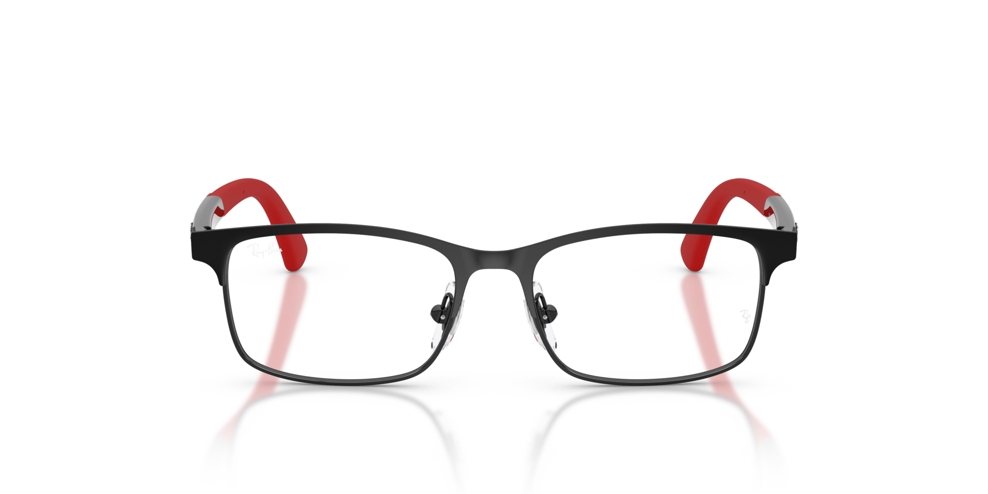 Ray-Ban Rb1061 Optics Kids Bio-based Optical Black & Red Frame Clear Lenses Polarized 46-15