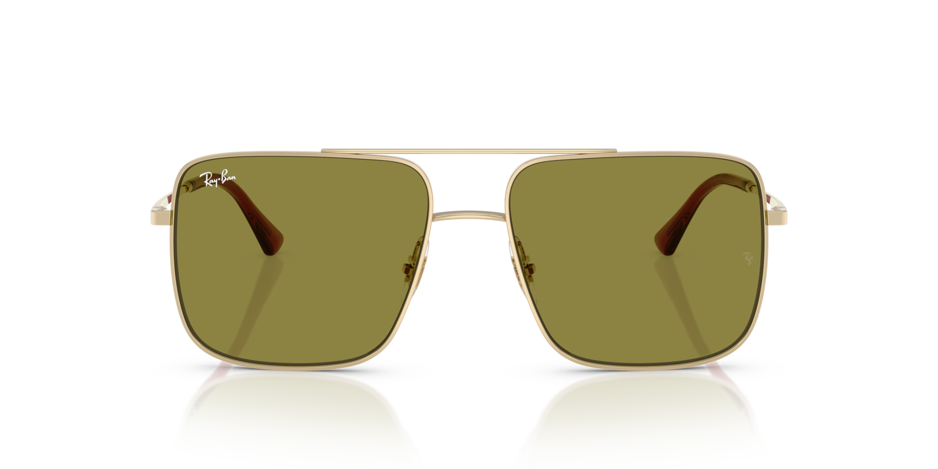 Ray-Ban Ari Bio-based Sunglasses Pale Gold Frame Green Lenses 54-16