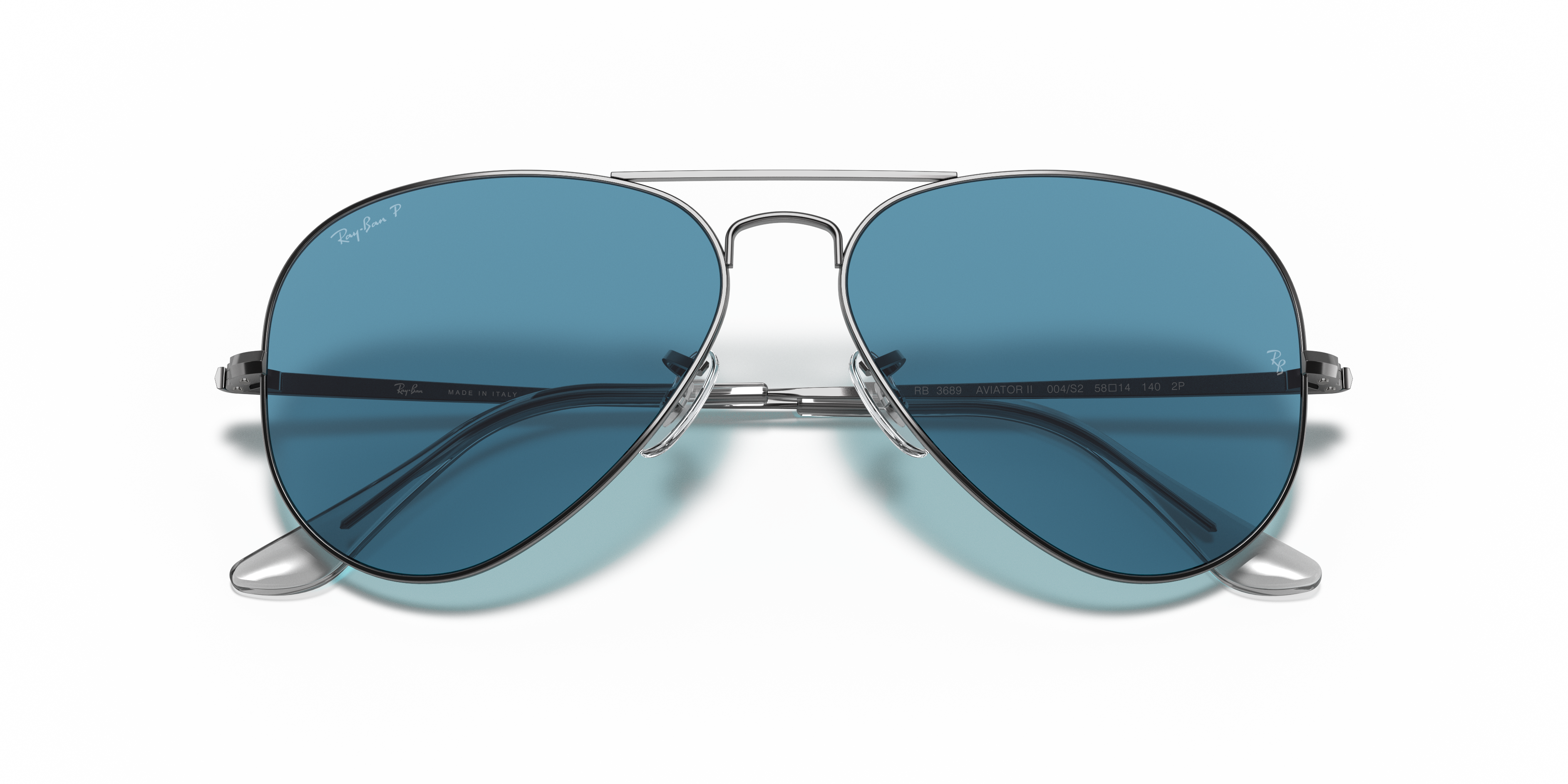 Ray-Ban RB3689 AVIATOR METAL II POLARIZED+ LENSES Sunglasses | Clearly