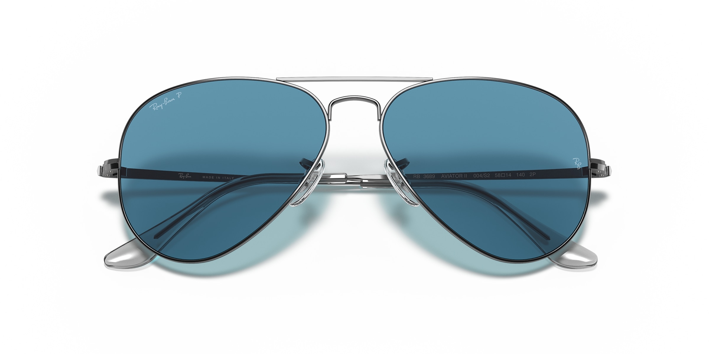 Ray-Ban Sunglasses RB3689 AVIATOR METAL II POLARIZED+ LENSES