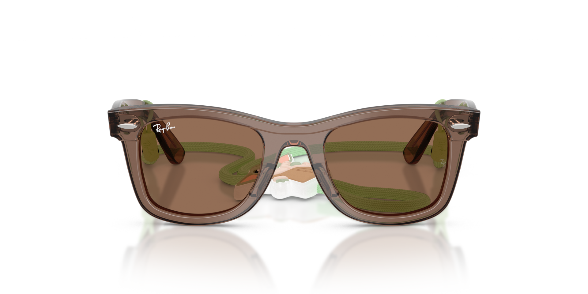 Ray-Ban Ray-Ban Star Wars™ – Grogu Mini Street Neat Sunglasses Transparent Brown Frame Brown Lenses 45-20