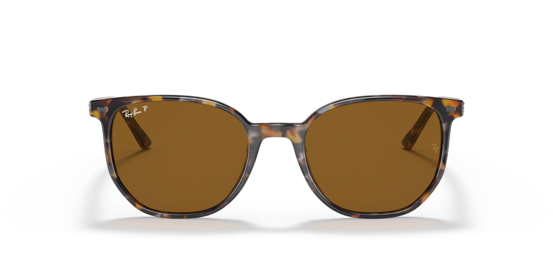 Ray-Ban Elliot Sunglasses Havana Brown Grey Frame Brown Lenses Polarized 52-19
