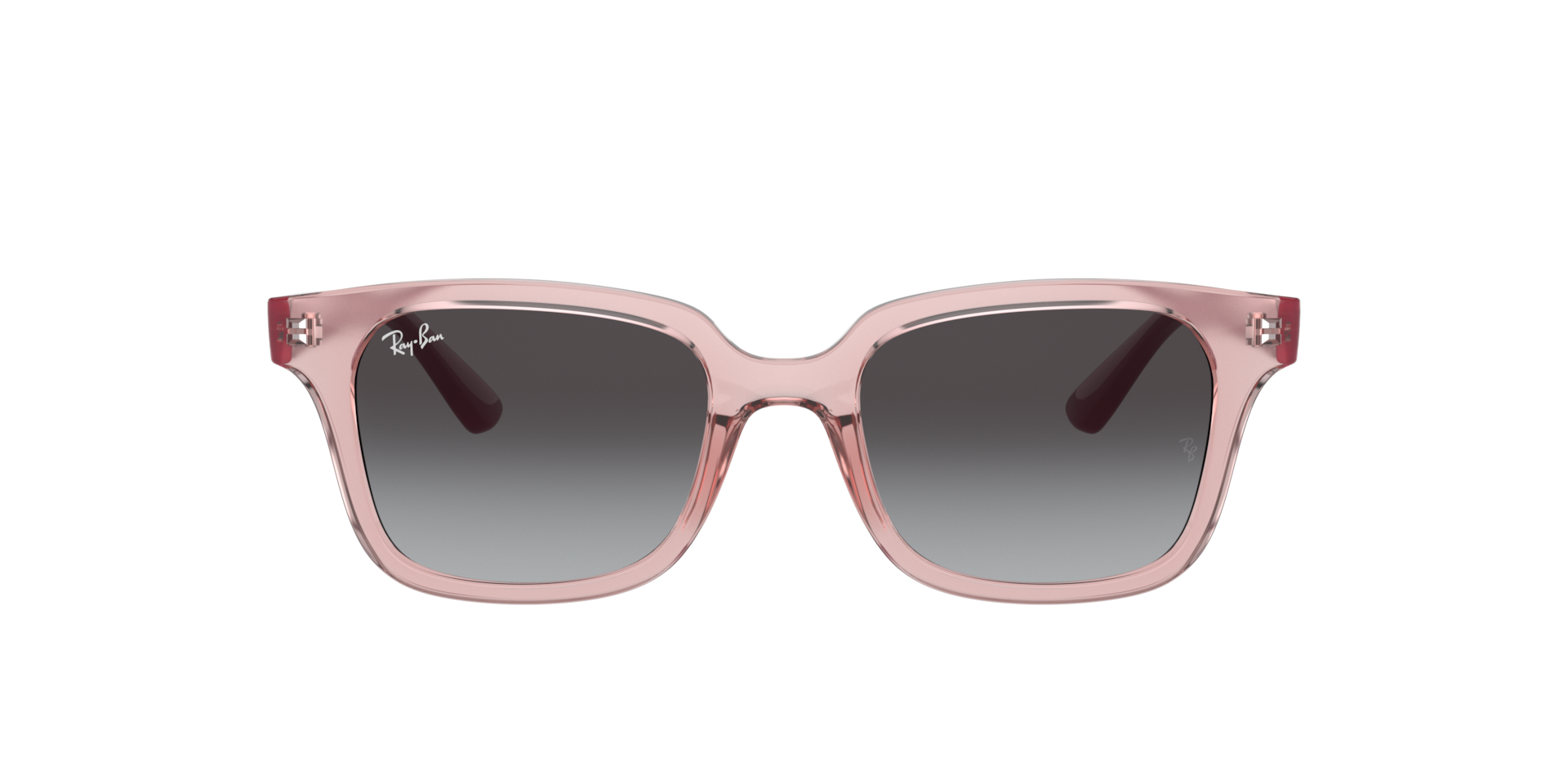 Ray-Ban Rb9071s Kids Sunglasses Transparent Pink Frame Grey Lenses 48-18