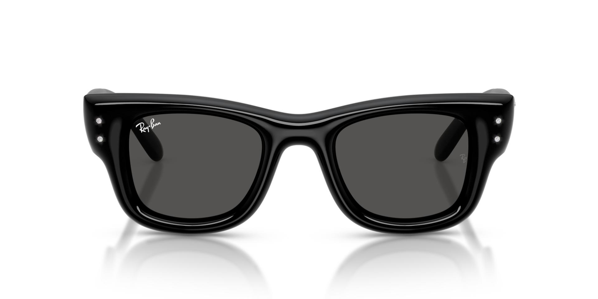 Ray-Ban Wayfarer Puffer Crystal Edition Sunglasses Black & Strass Frame Black Lenses 47-23