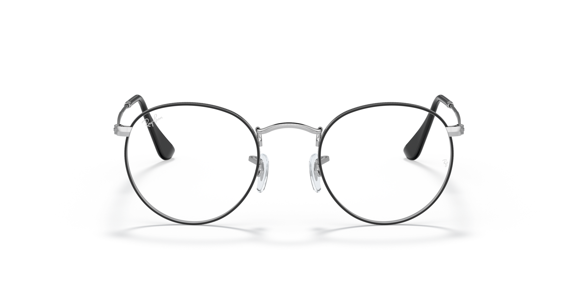 Ray-Ban RX3447V Round Metal Men's Glasses, Black, Size 50