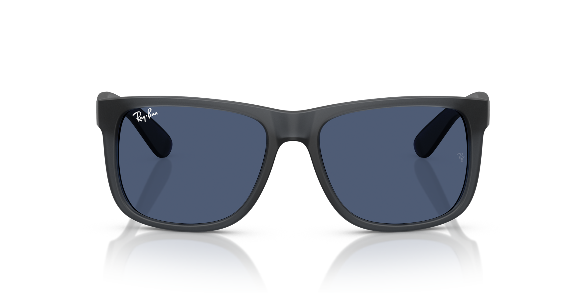 Ray-Ban Justin Classic Sunglasses Opal Grey Frame Blue Lenses 54-16