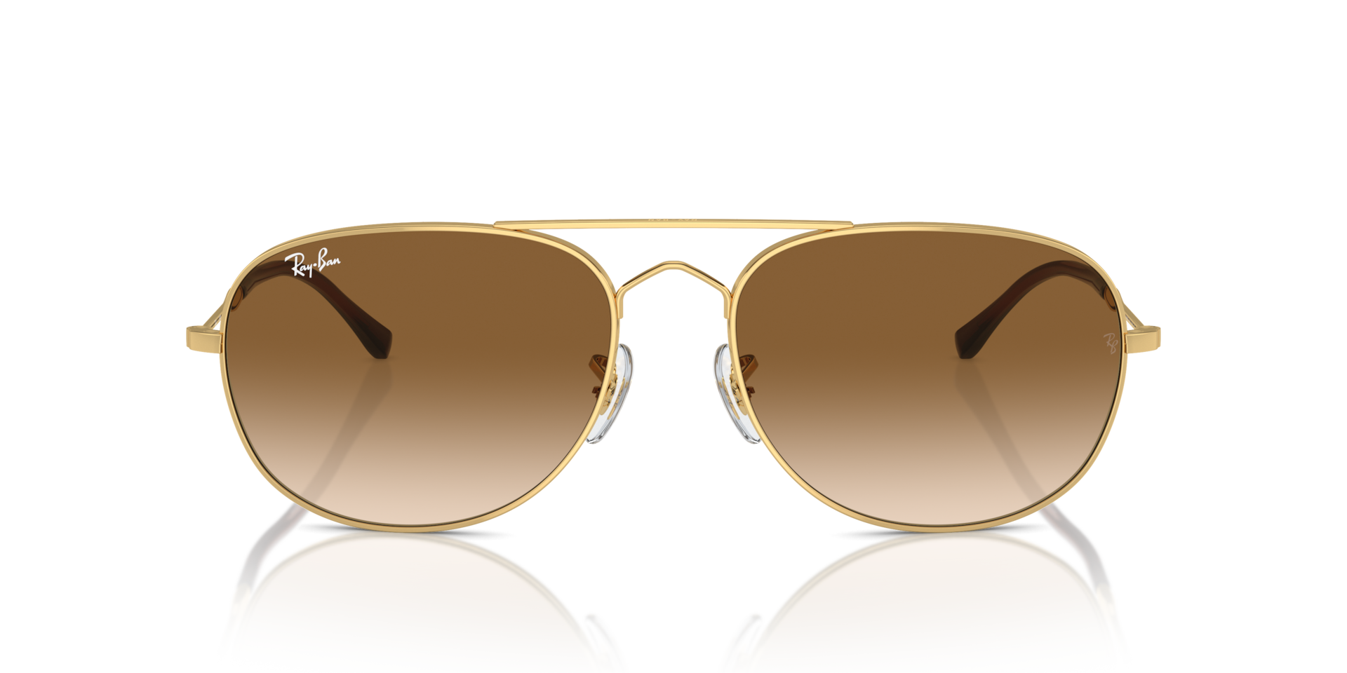 Ray-Ban Bain Bridge Sunglasses Arista Gold Frame Brown Lenses 60-17