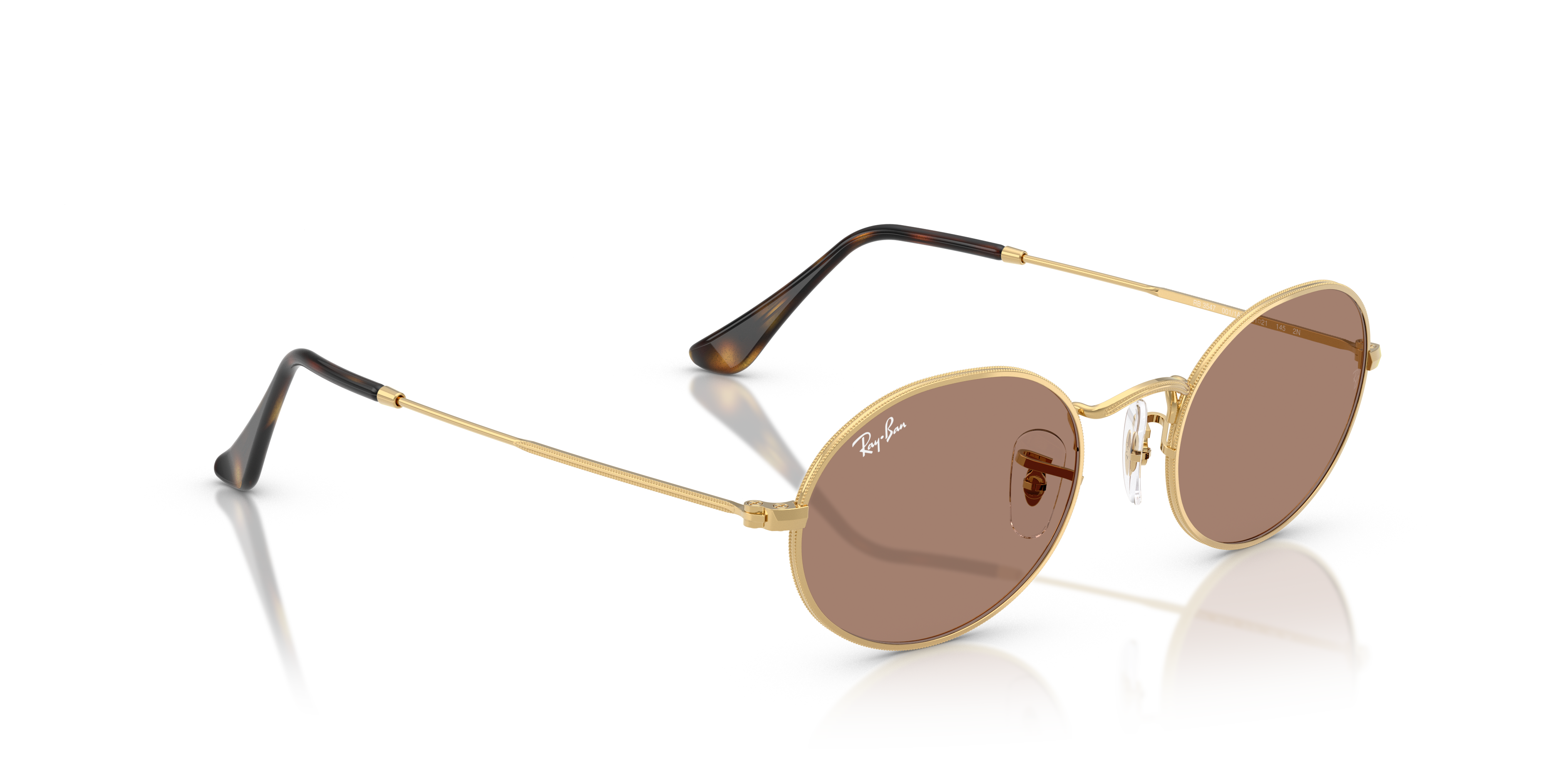 Ray-Ban RB3547 OVAL METAL SUMMER CAPSULE Sunglasses | Clearly