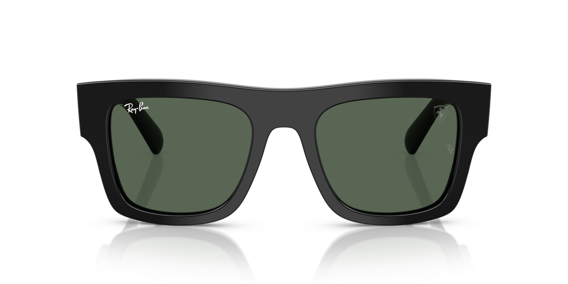 Ray-Ban Rb2217m Scuderia Ferrari Collection Sunglasses Black Frame Green Lenses 53-21
