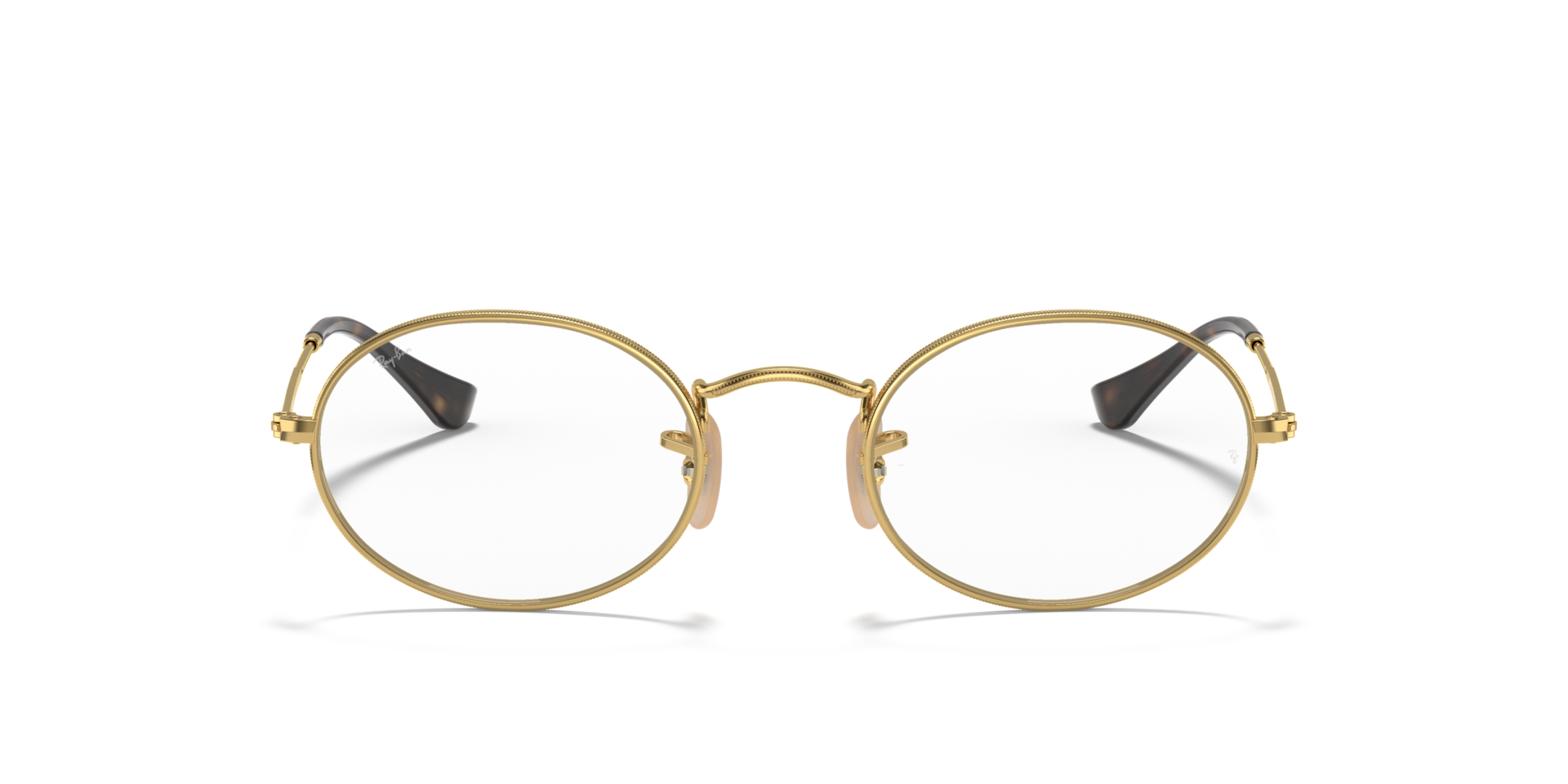 Ray-Ban Oval Optics Optical Arista Gold Frame Clear Lenses 48-21