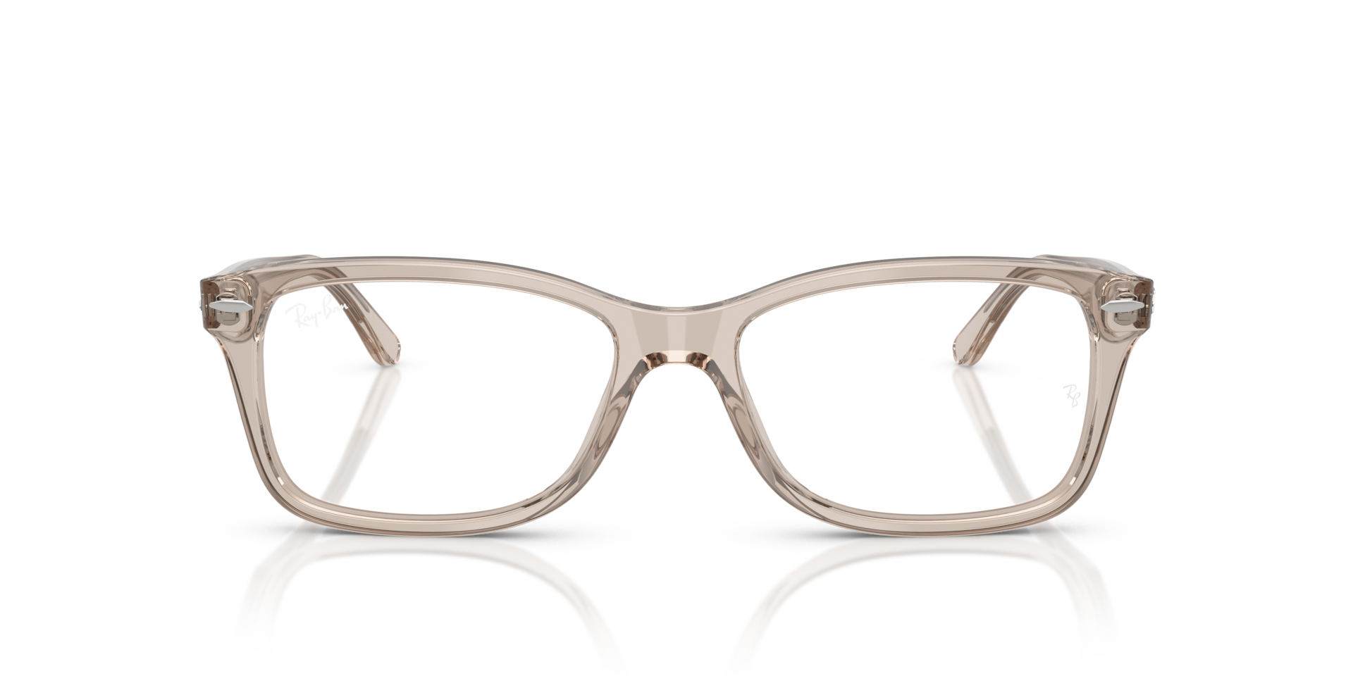 Ray-Ban Rb5428 Optics Optical Transparent Taupe Frame Clear Lenses Polarized 53-17