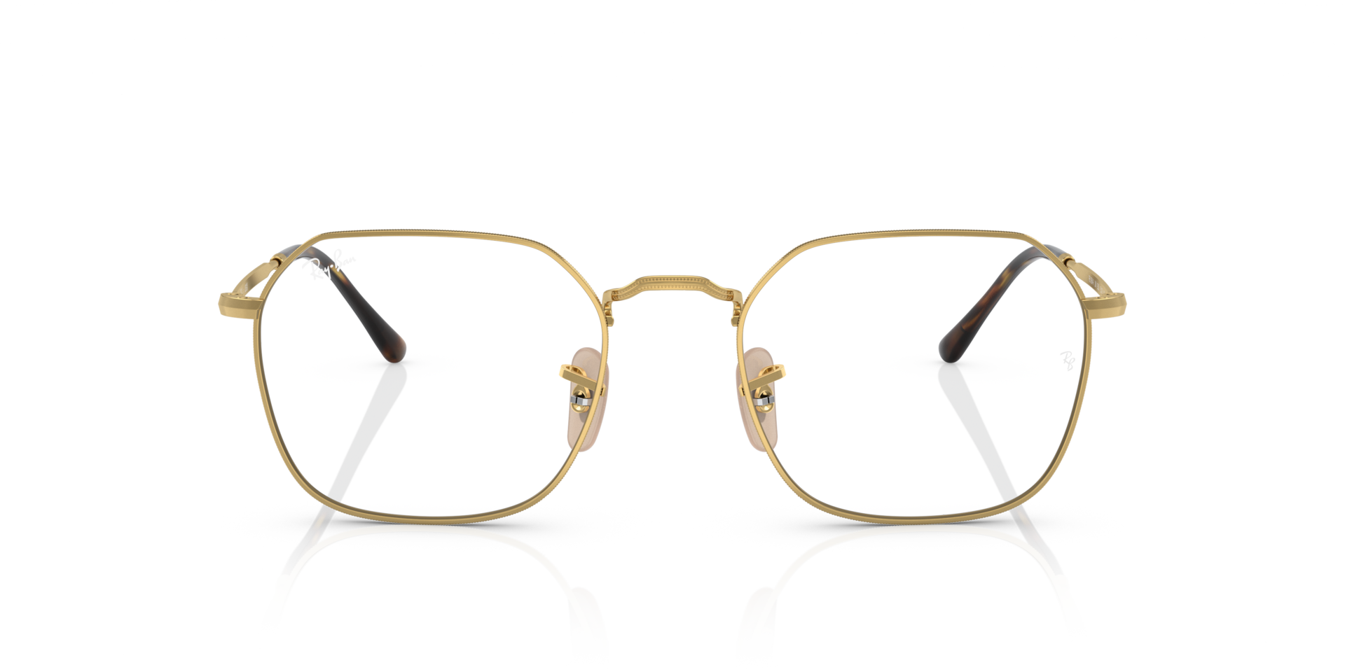Ray-Ban Jim Optics Optical Arista Gold Frame Clear Lenses Polarized 53-20