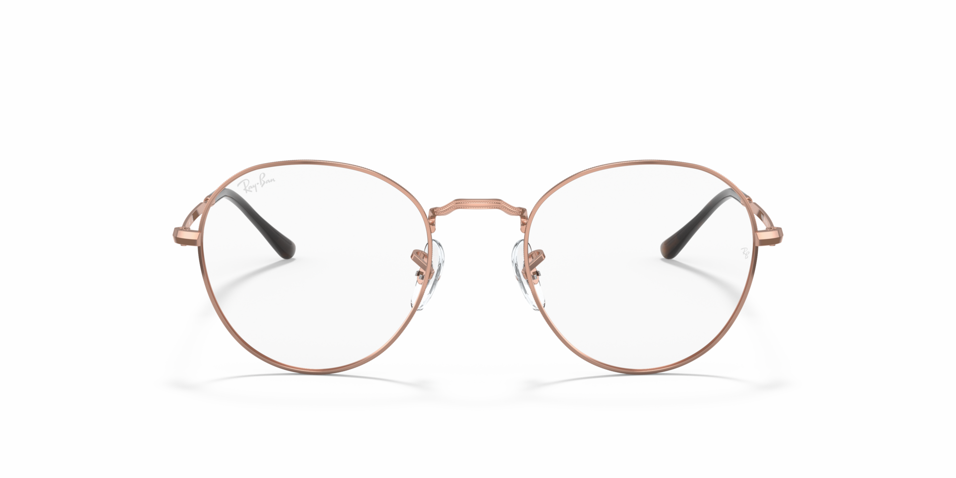 Ray-Ban Round Metal Optics II Optical Bronze-copper Frame Clear Lenses Polarized 49-20