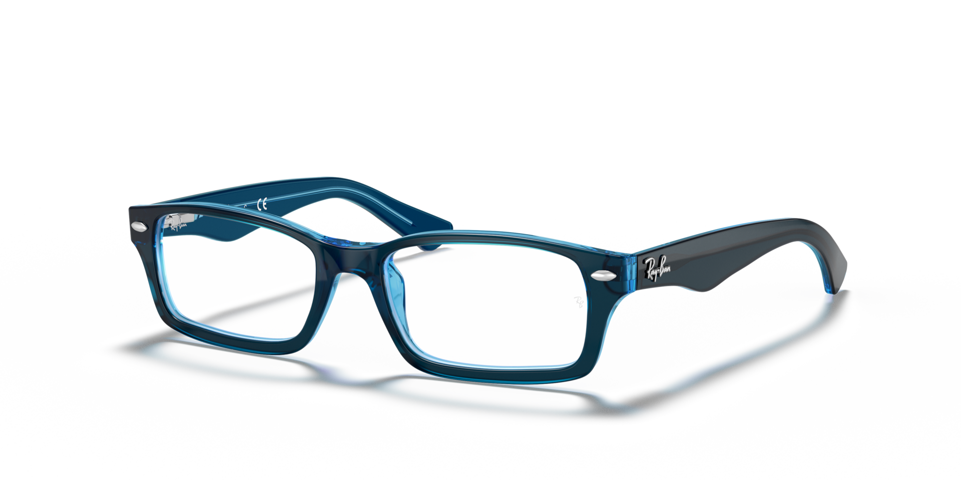 Ray-Ban Rb1530 Optics Kids Optical Blue Frame Clear Lenses Polarized 48-16