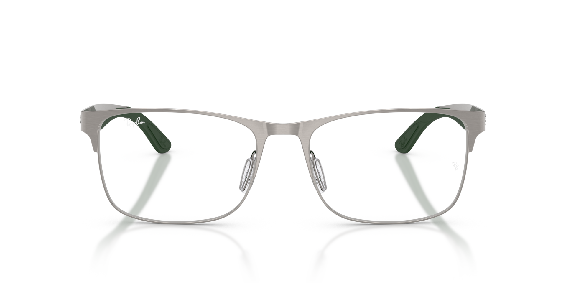 Ray-Ban Rb7550 Optics Optical Gunmetal Frame Clear Lenses Polarized 55-18