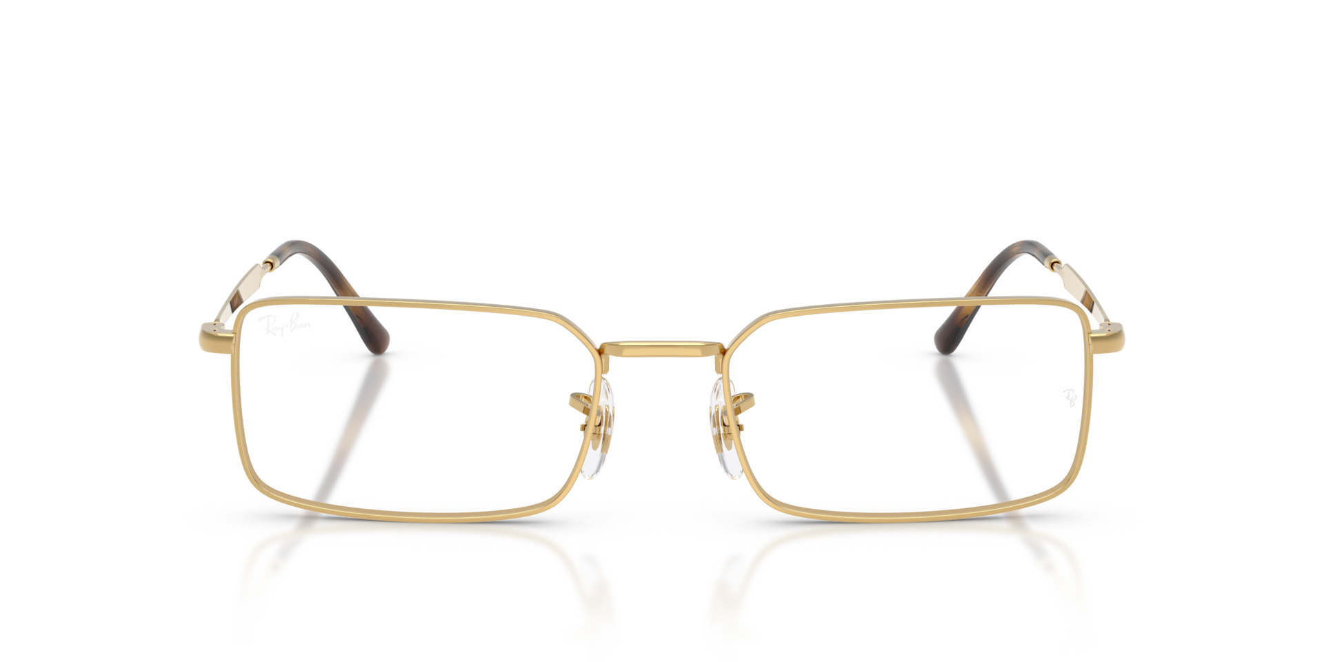 Ray-Ban Rb6557 Optics Optical Gold Frame Transparent Lenses Polarized 56-19