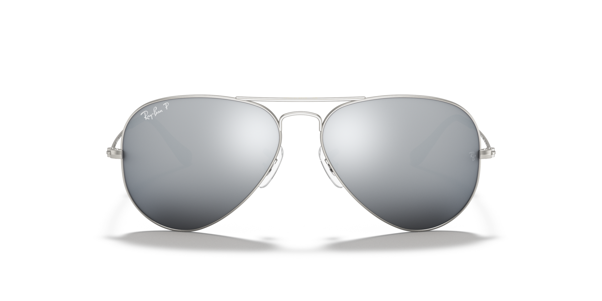 Ray-Ban RB3025 Aviator Large Metal Polarized 019/W3 Men's Sunglasses Silver Size 58