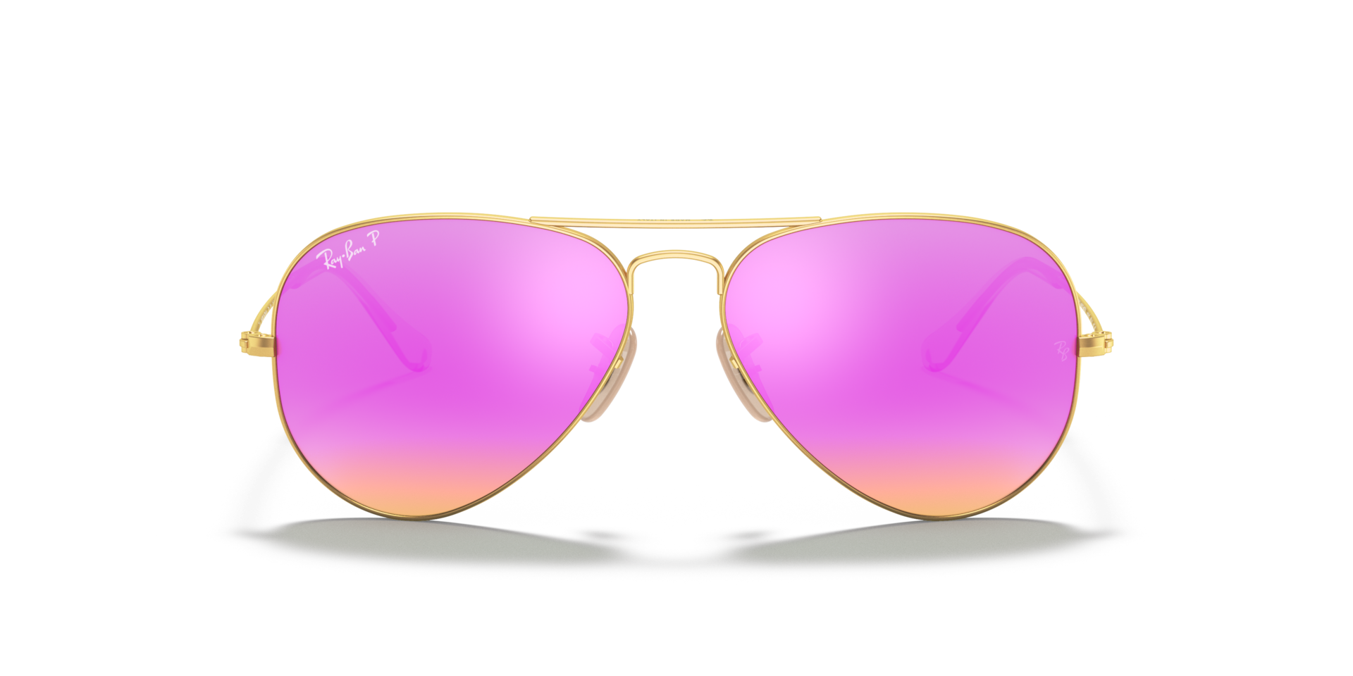Ray-Ban RB3025 AVIATOR FLASH LENSES Sunglasses | Clearly