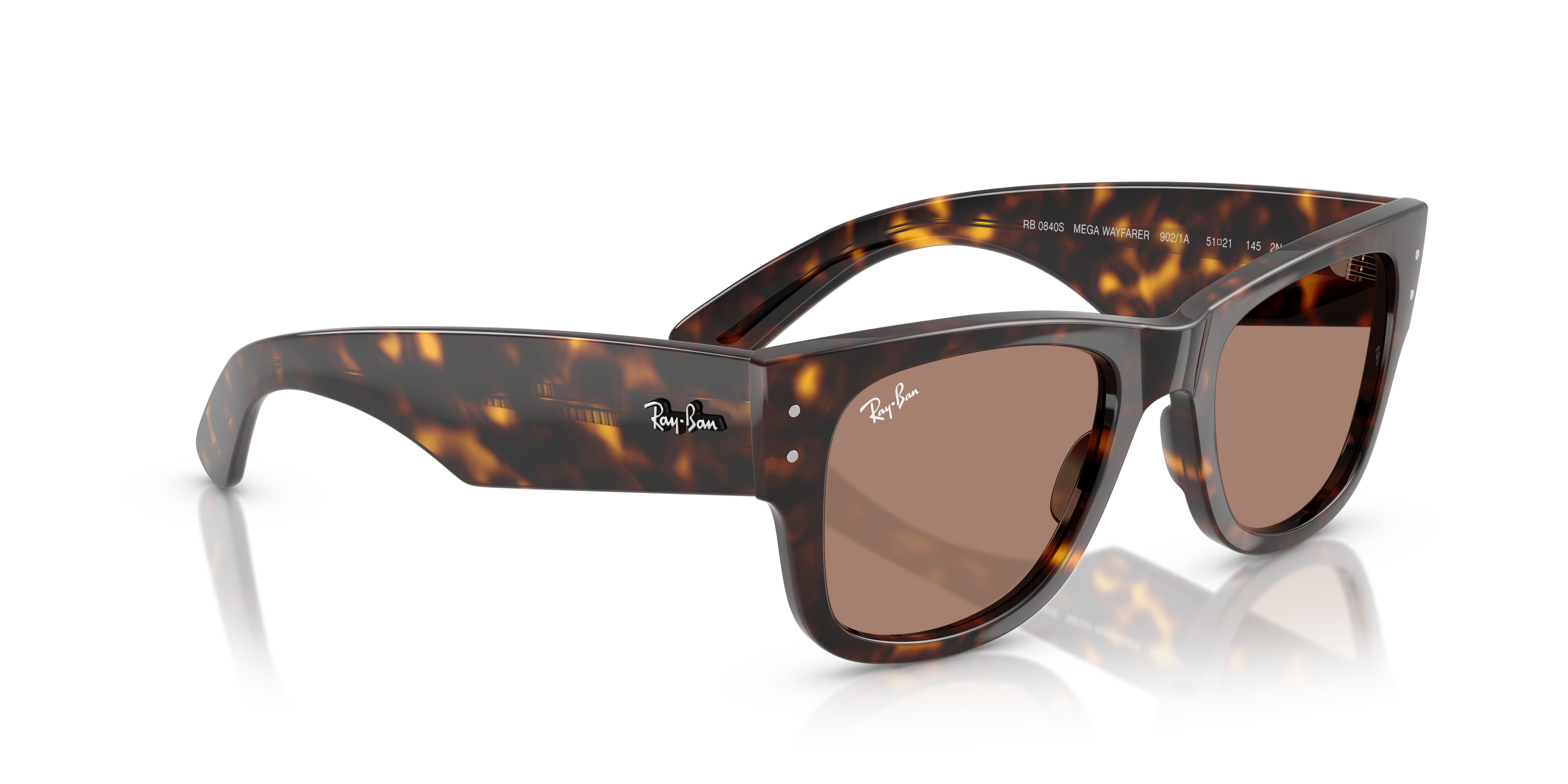 Ray-Ban RB0840S MEGA WAYFARER SUMMER CAPSULE Sunglasses | Clearly