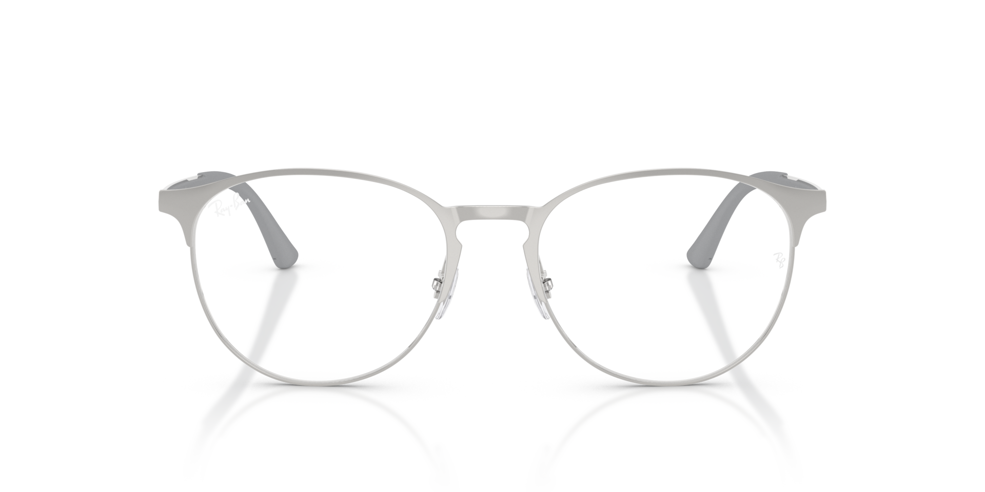 Ray-Ban Rb6375 Optics Optical Silver Frame Clear Lenses Polarized 53-18