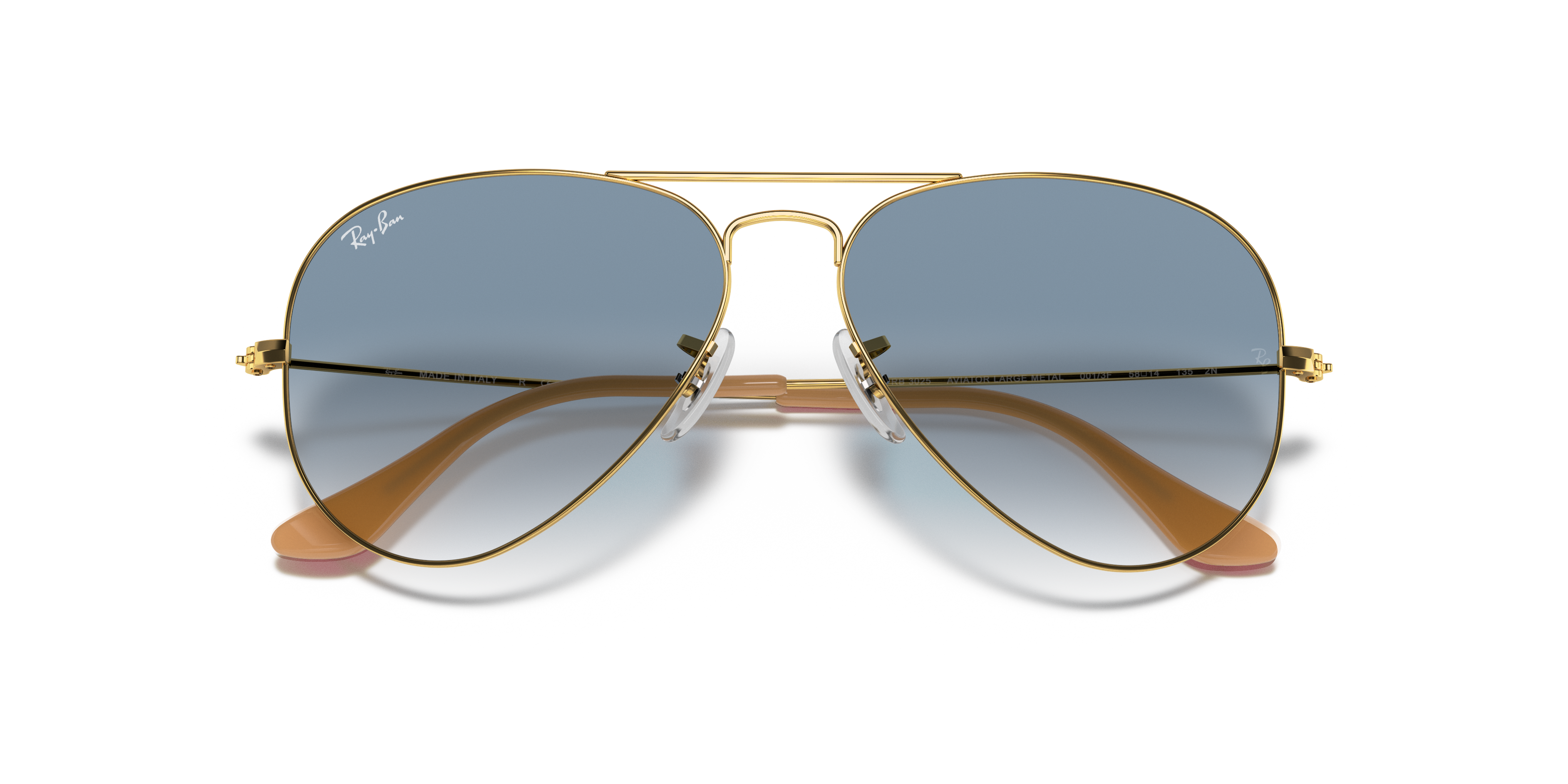 Ray-Ban RB3025 AVIATOR GRADIENT Sunglasses | Clearly