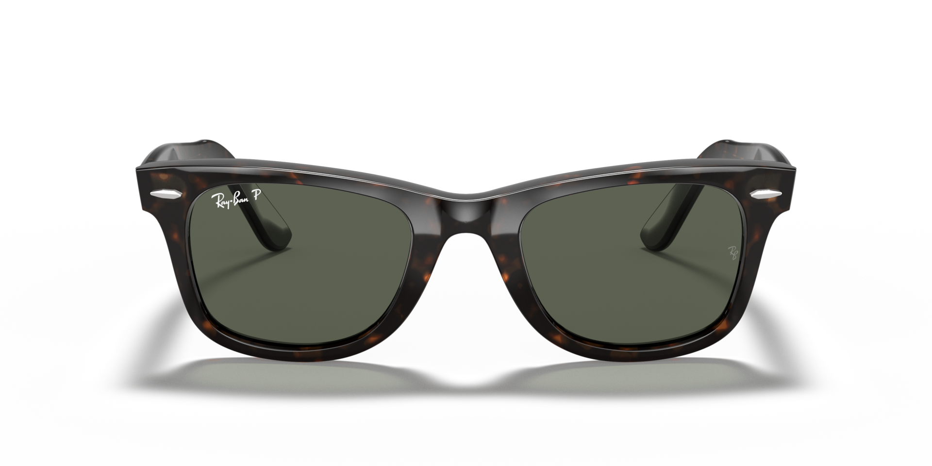 Ray-Ban Original Wayfarer Classic Sunglasses Tortoise Frame Green Lenses Polarized 50-22