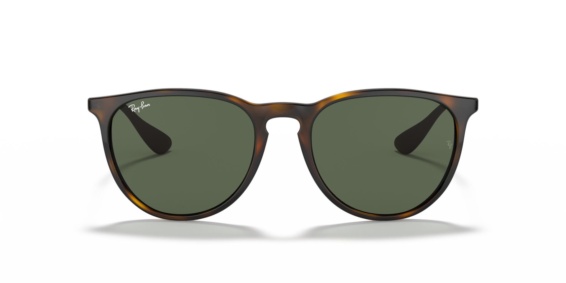 Ray-Ban Erika Classic Sunglasses Light Havana Frame Green Lenses 54-18