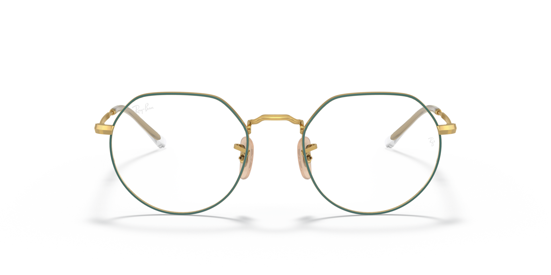 Ray-Ban Jack Optics Optical Gold Frame Clear Lenses Polarized 51-20