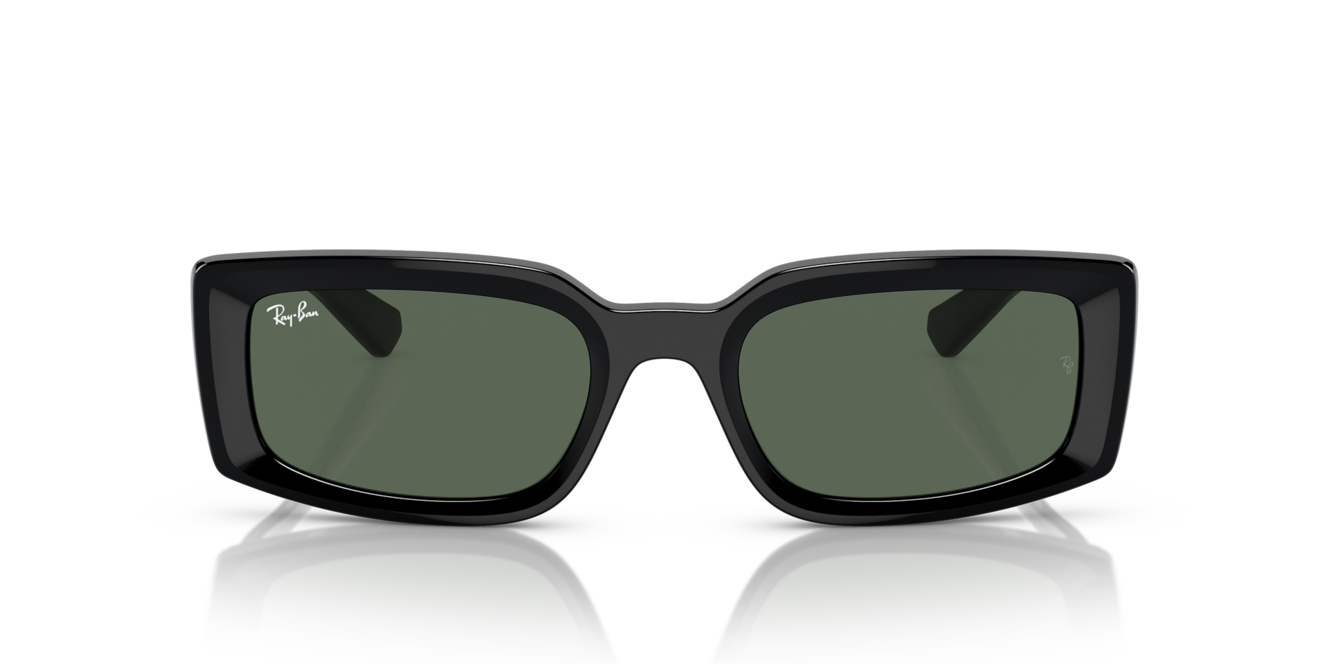 Ray-Ban Kiliane Bio-based Sunglasses Black Frame Green Lenses 54-21