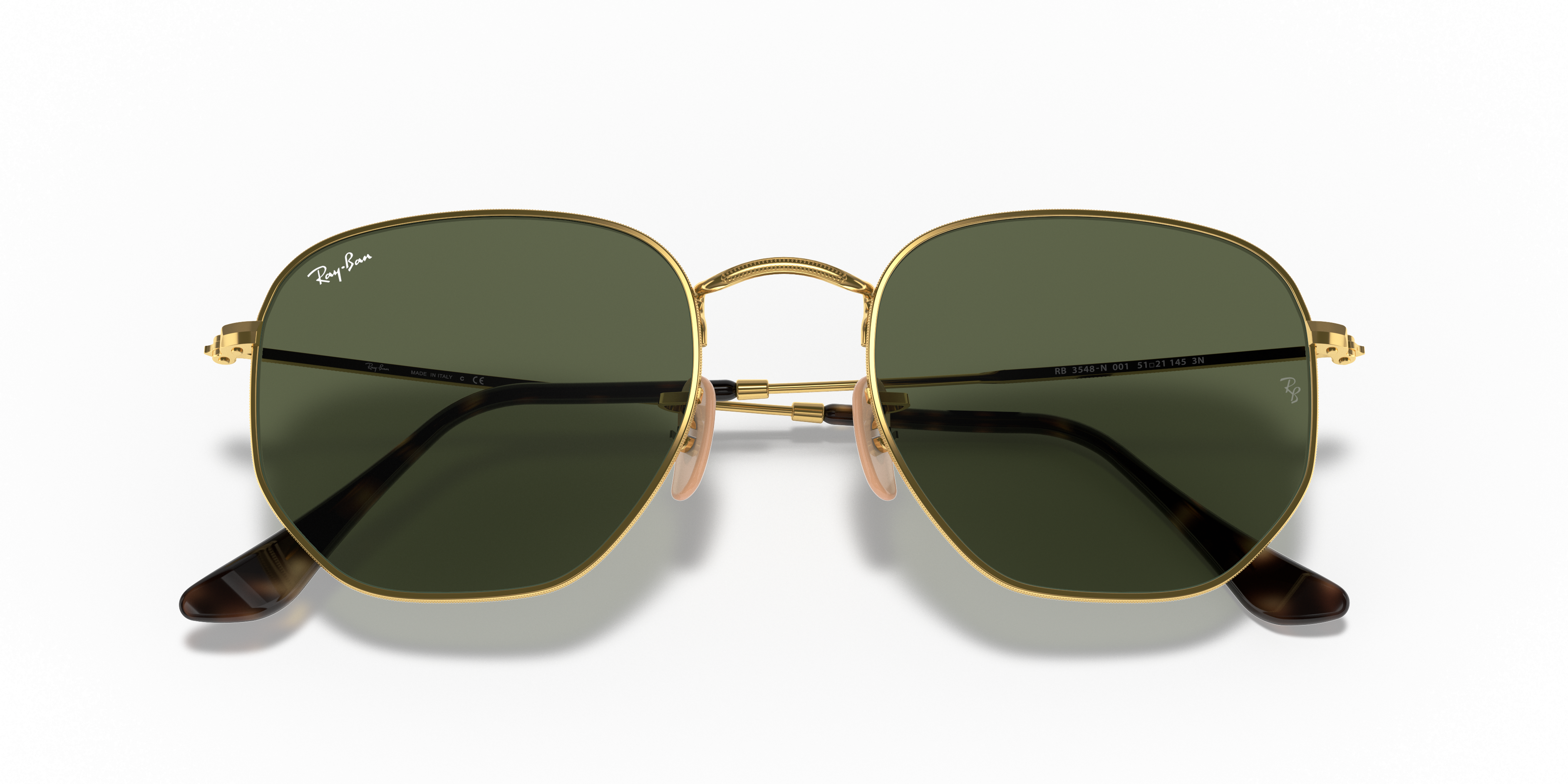 Ray-Ban RB3548N HEXAGONAL FLAT LENSES Sunglasses | Clearly